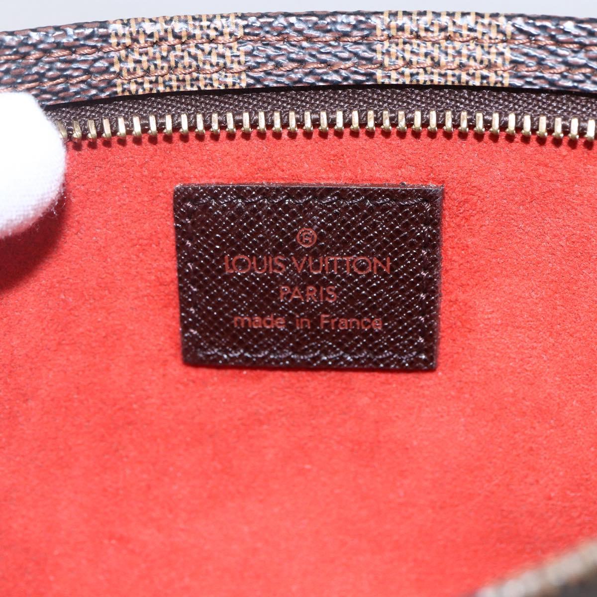 LOUIS VUITTON Damier Ebene Marais Pouch LV Auth 152348