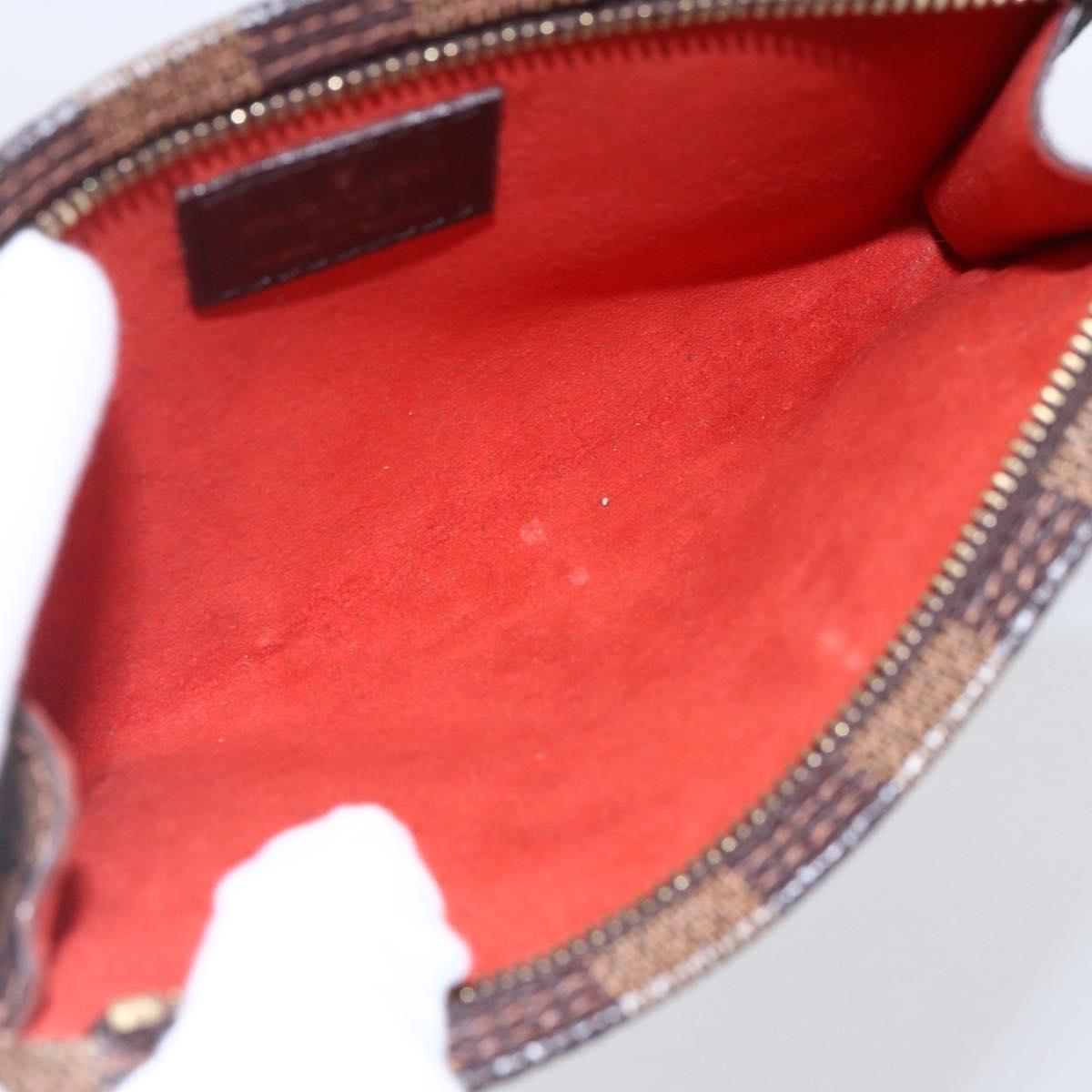 LOUIS VUITTON Damier Ebene Marais Pouch LV Auth 152348