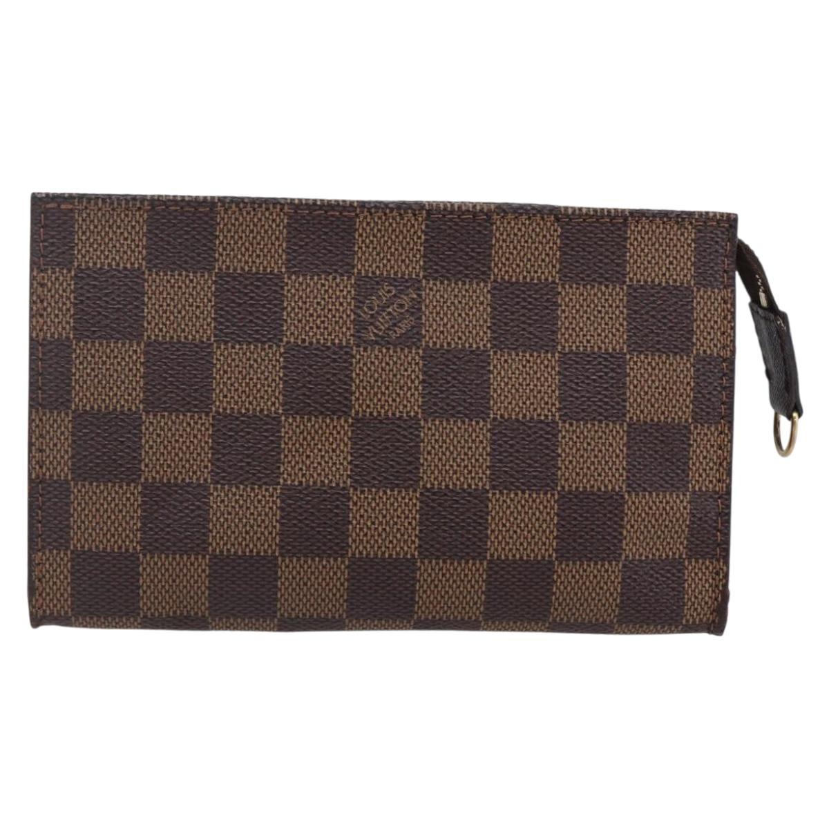 LOUIS VUITTON Damier Ebene Marais Pouch LV Auth 152348