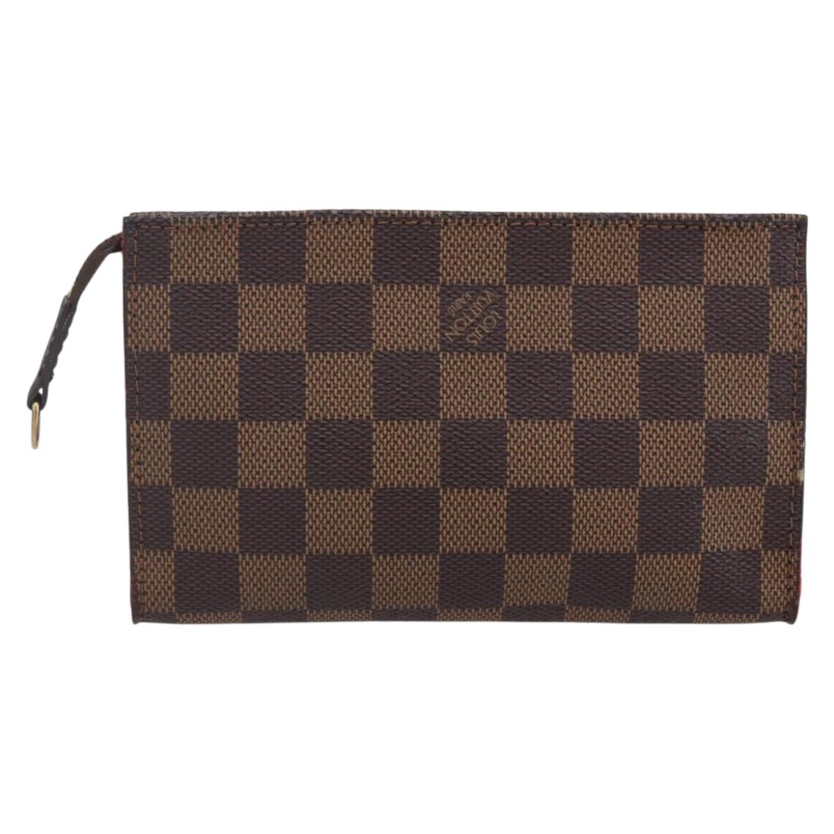 LOUIS VUITTON Damier Ebene Marais Pouch LV Auth 152348