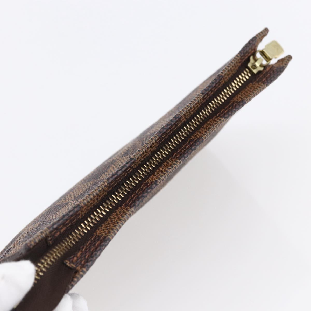 LOUIS VUITTON Damier Ebene Marais Pouch LV Auth 152348