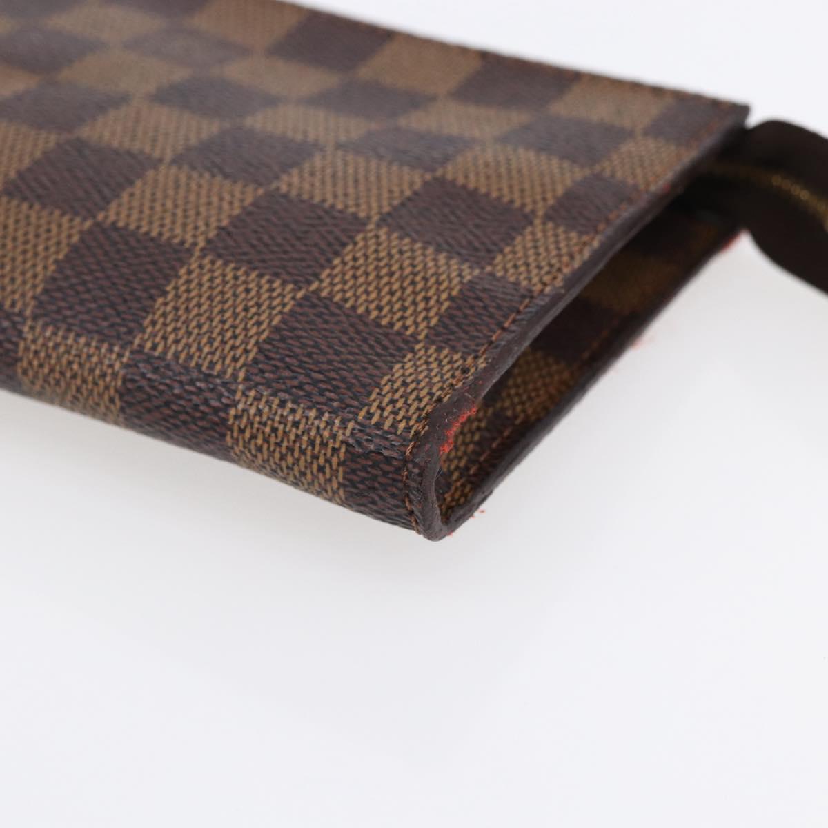 LOUIS VUITTON Damier Ebene Marais Pouch LV Auth 152348