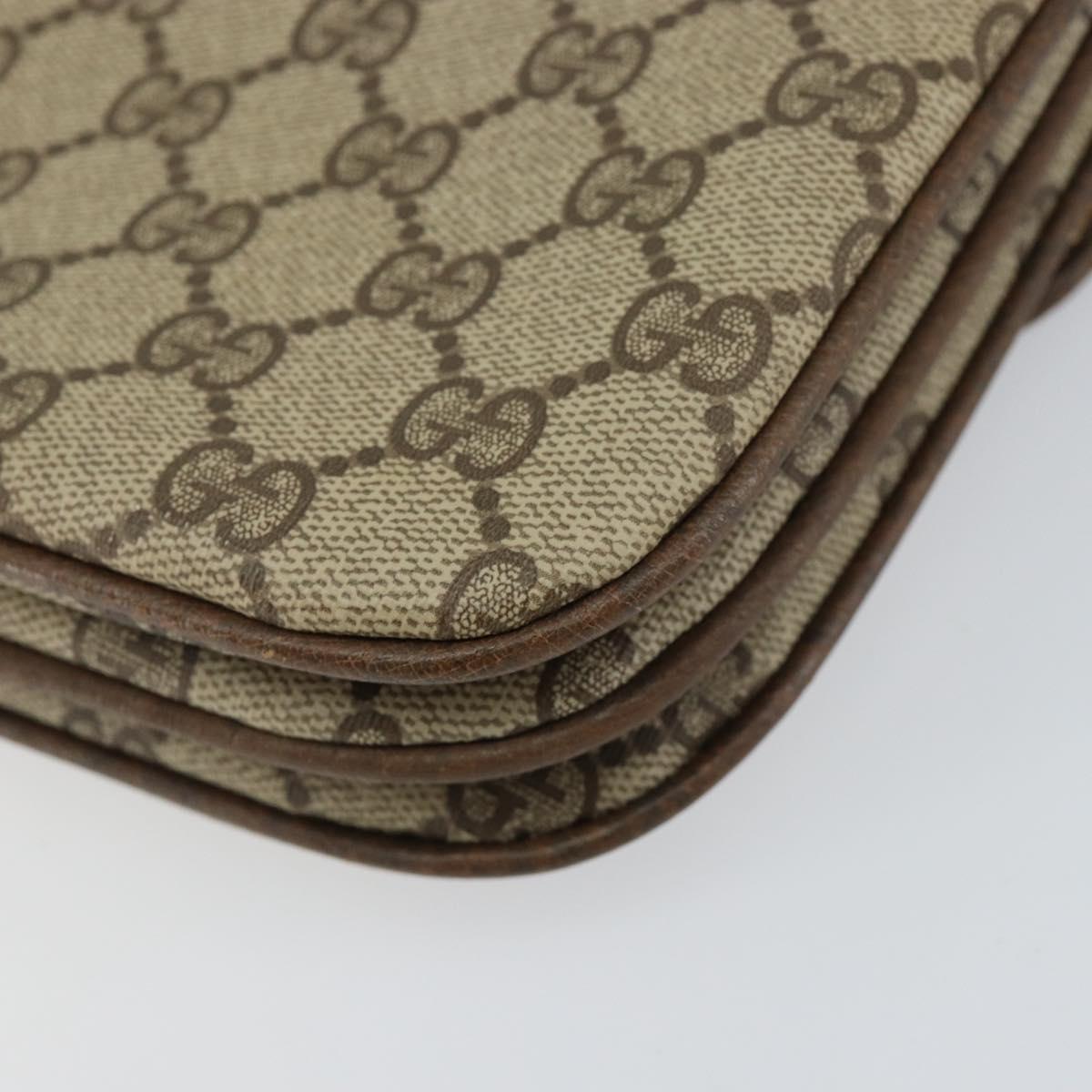 GUCCI GG Supreme Shoulder Bag PVC Beige Gold 004 106 0024 Auth 152353