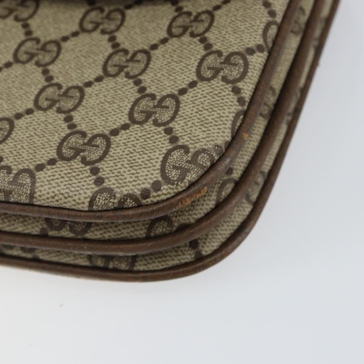 GUCCI GG Supreme Shoulder Bag PVC Beige Gold 004 106 0024 Auth 152353