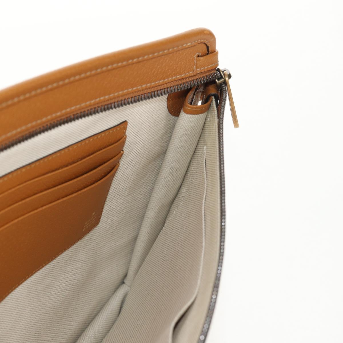 GUCCI GUCCIxDisney GG Supreme Clutch Bag PVC Beige Gold 602552 Auth 152362M