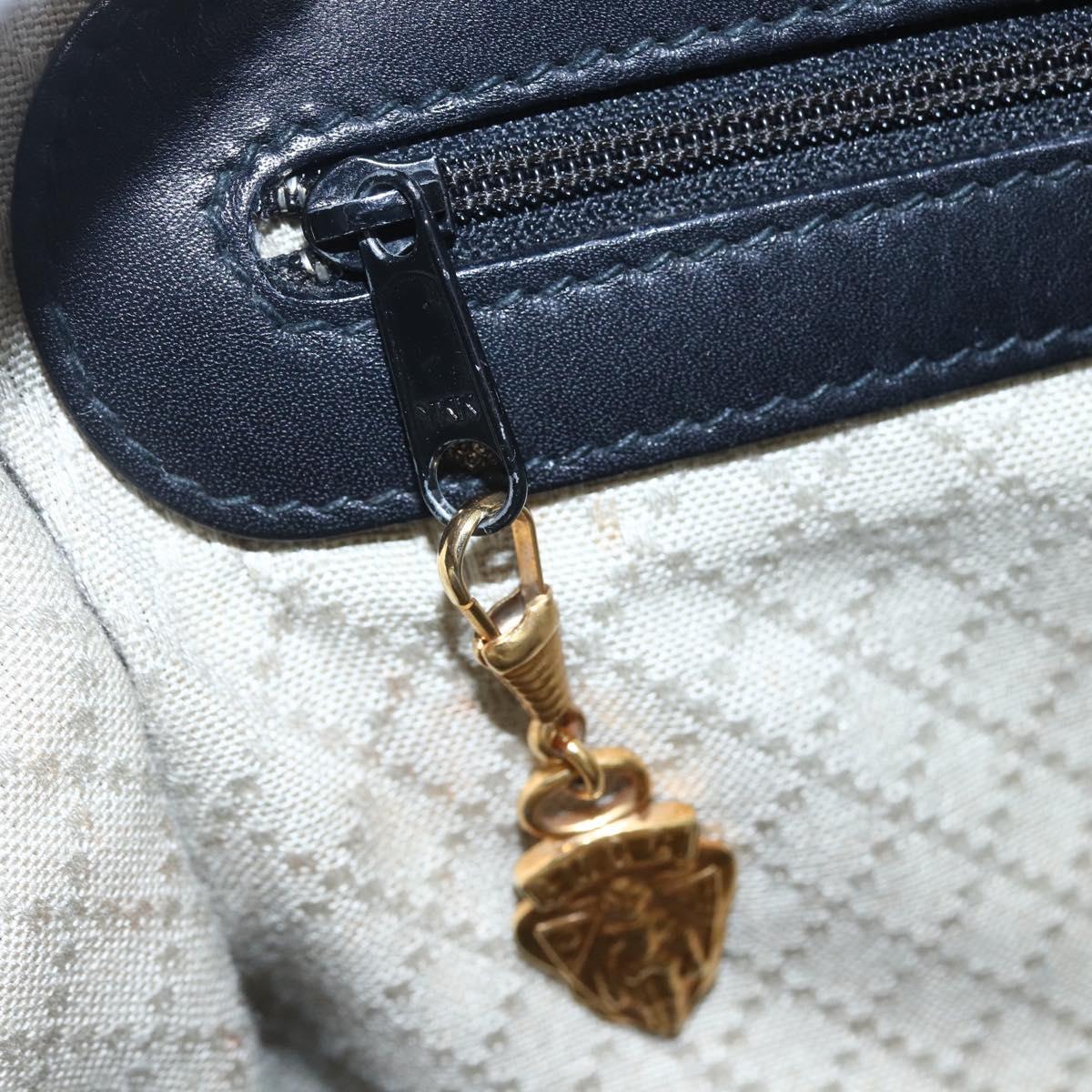 GUCCI Micro GG Supreme Web Sherry Line Hand Bag Black Gold Auth 152363V