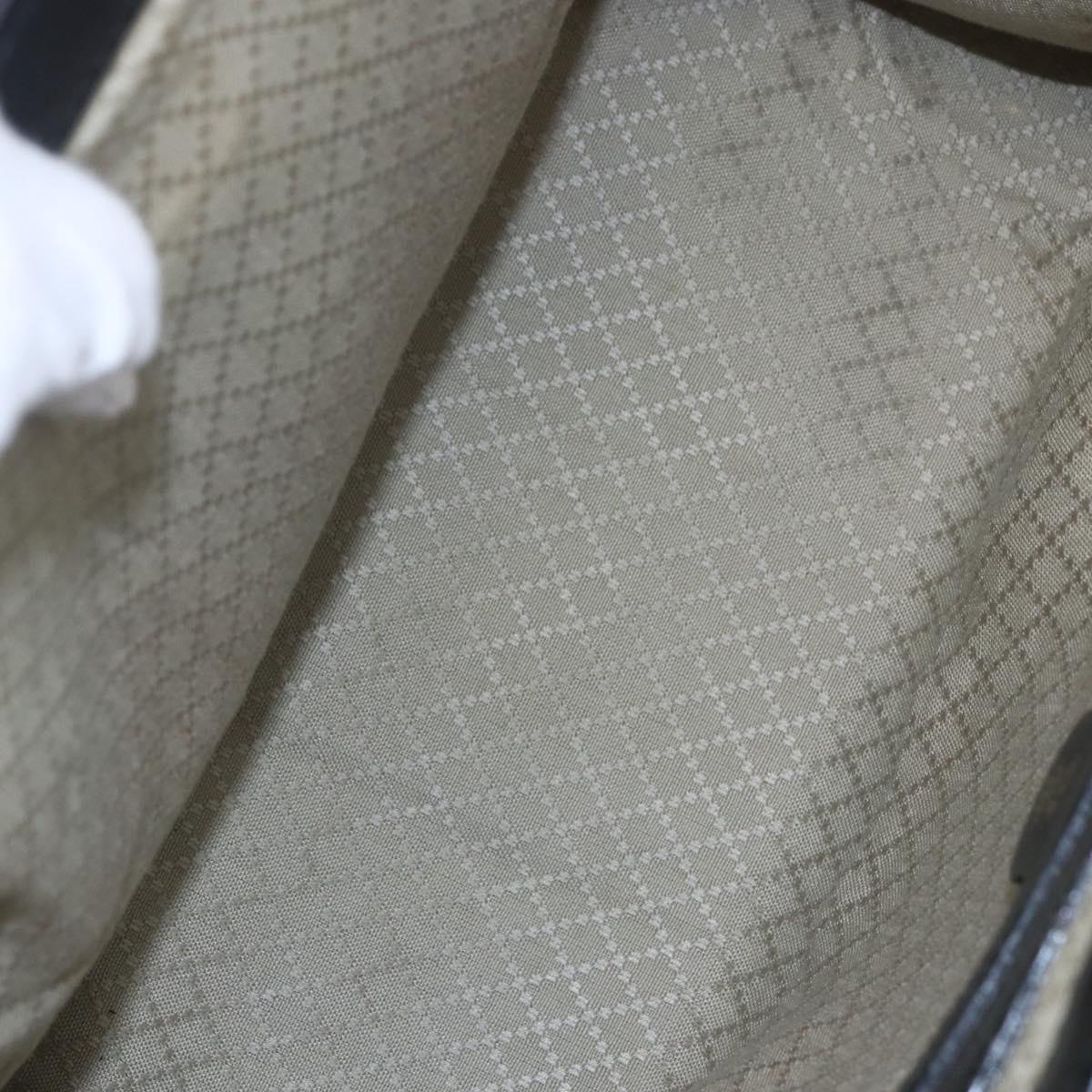 GUCCI Micro GG Supreme Web Sherry Line Hand Bag Black Gold Auth 152363V