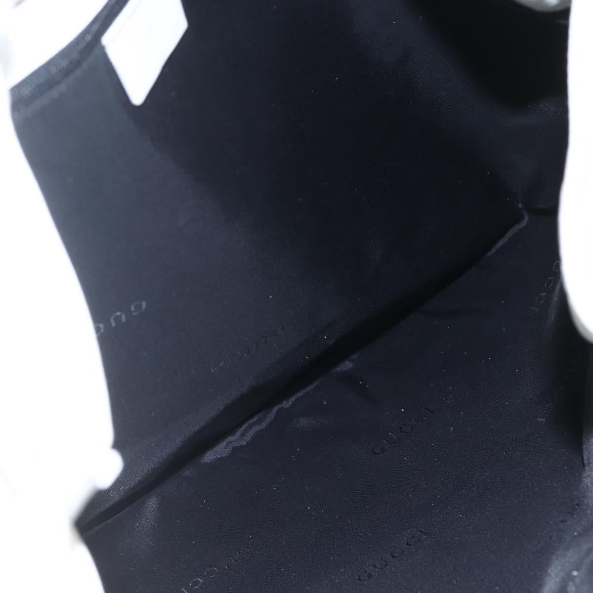 GUCCI Bamboo Shoulder Bag Leather White Silver 001 4006 2404 Auth 152366