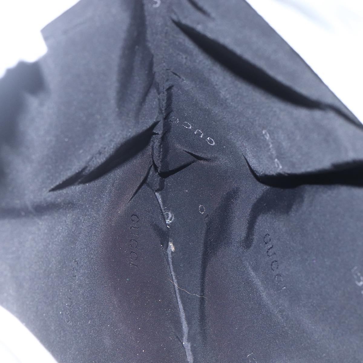 GUCCI Bamboo Shoulder Bag Leather White Silver 001 4006 2404 Auth 152366