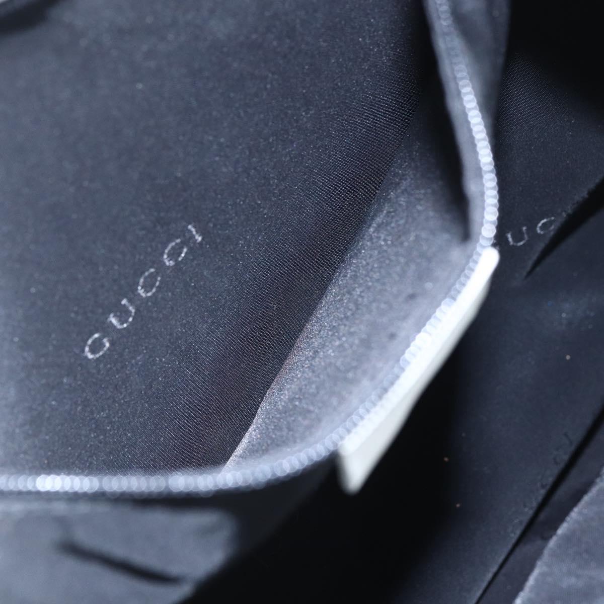 GUCCI Bamboo Shoulder Bag Leather White Silver 001 4006 2404 Auth 152366