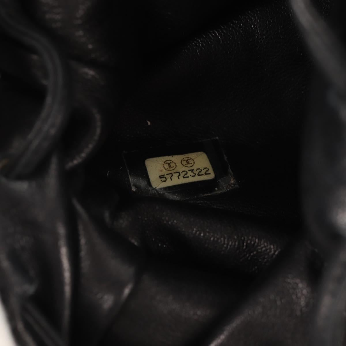 CHANEL Purse Hand Bag Lamb Skin Beige CC Auth 152370A