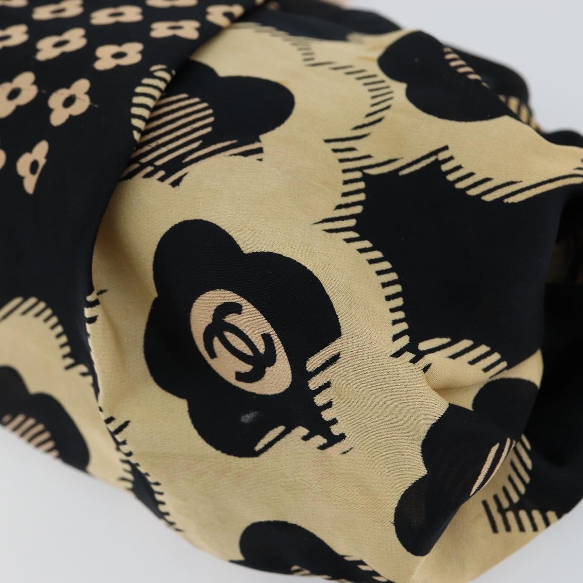 CHANEL Clutch Bag Silk Navy CC Auth 152371