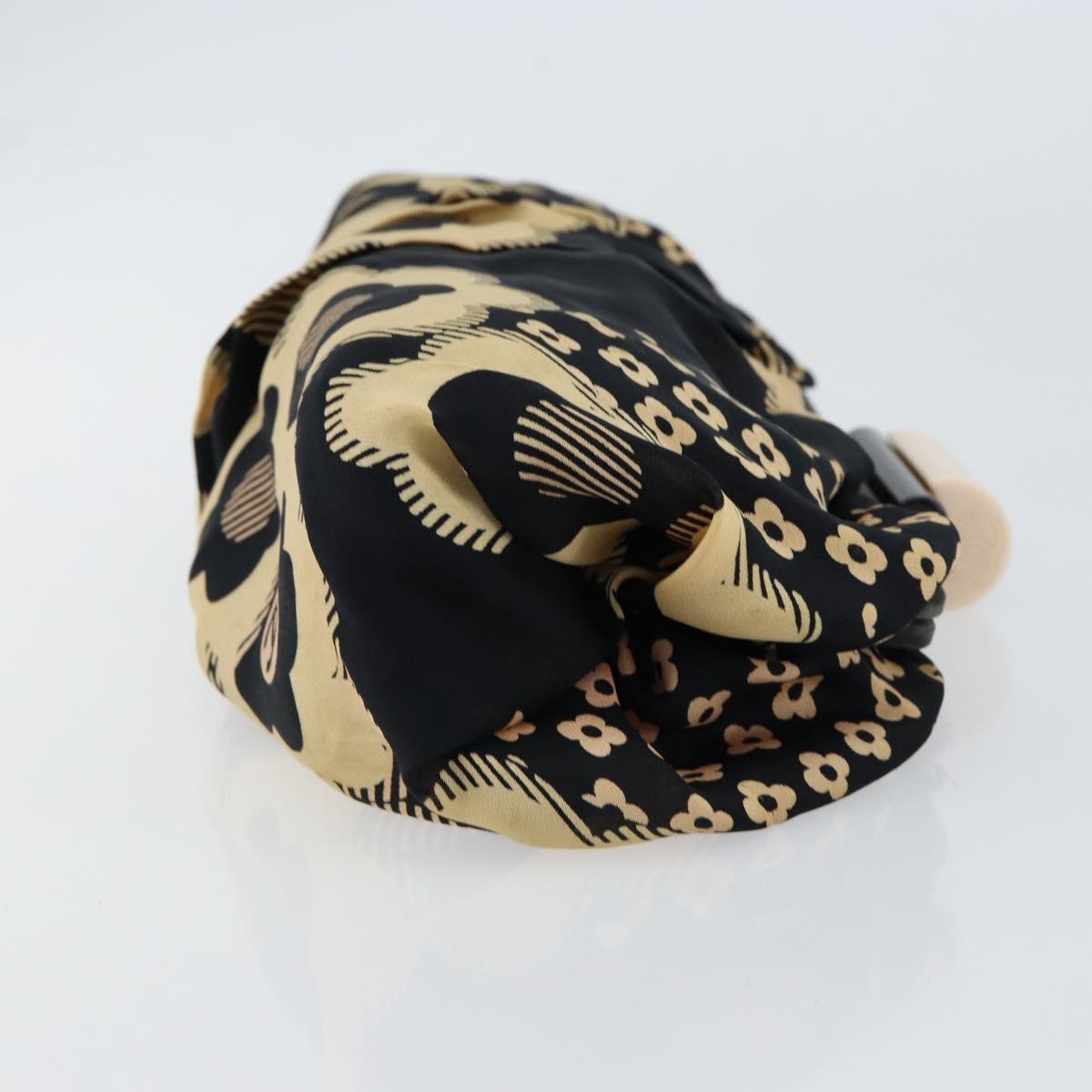 CHANEL Clutch Bag Silk Navy CC Auth 152371