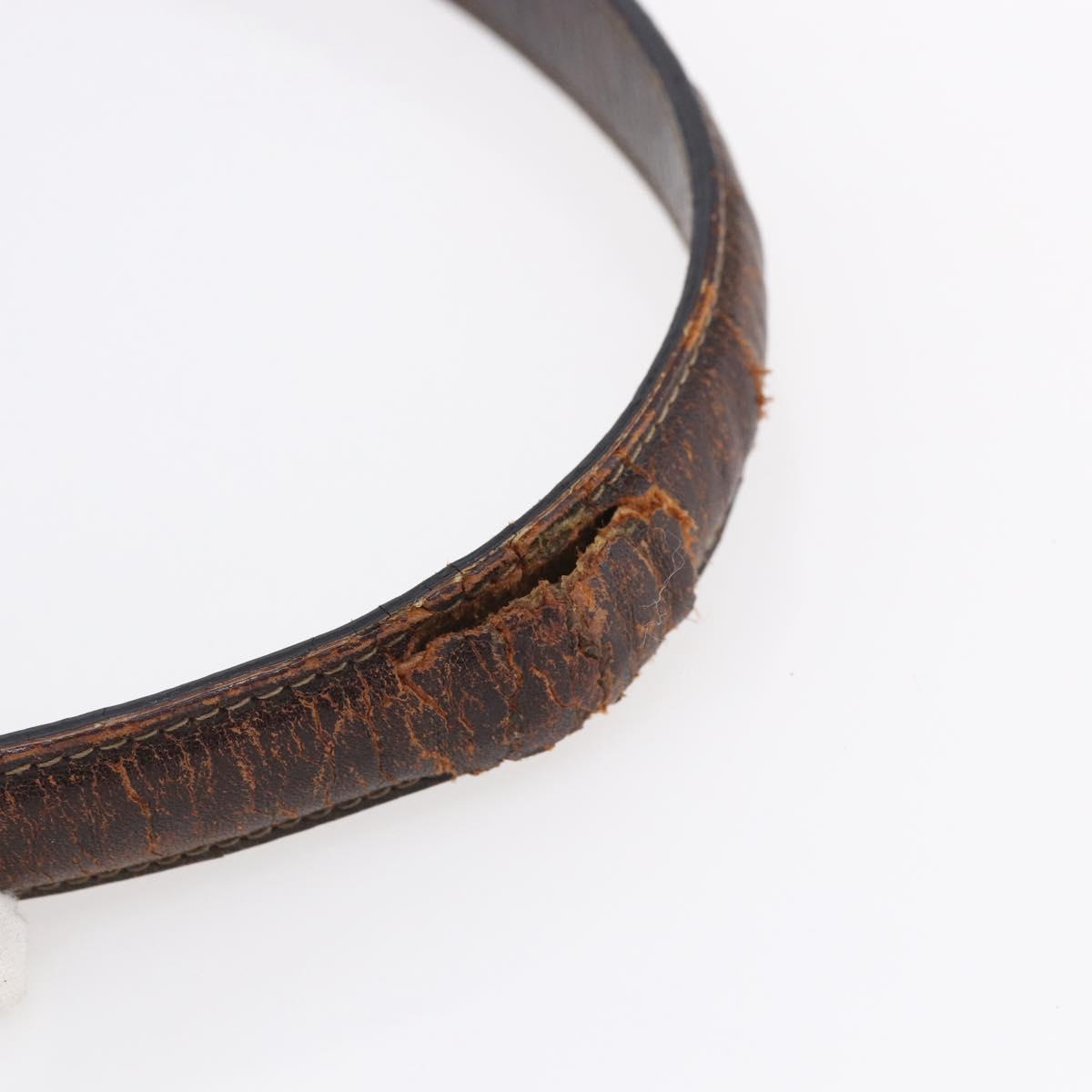 FENDI Zucca Canvas Shoulder Bag Black Brown Auth 152383