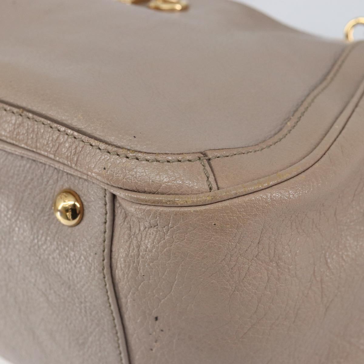 Salvatore Ferragamo Hand Bag Leather Pink Gold Auth 152388