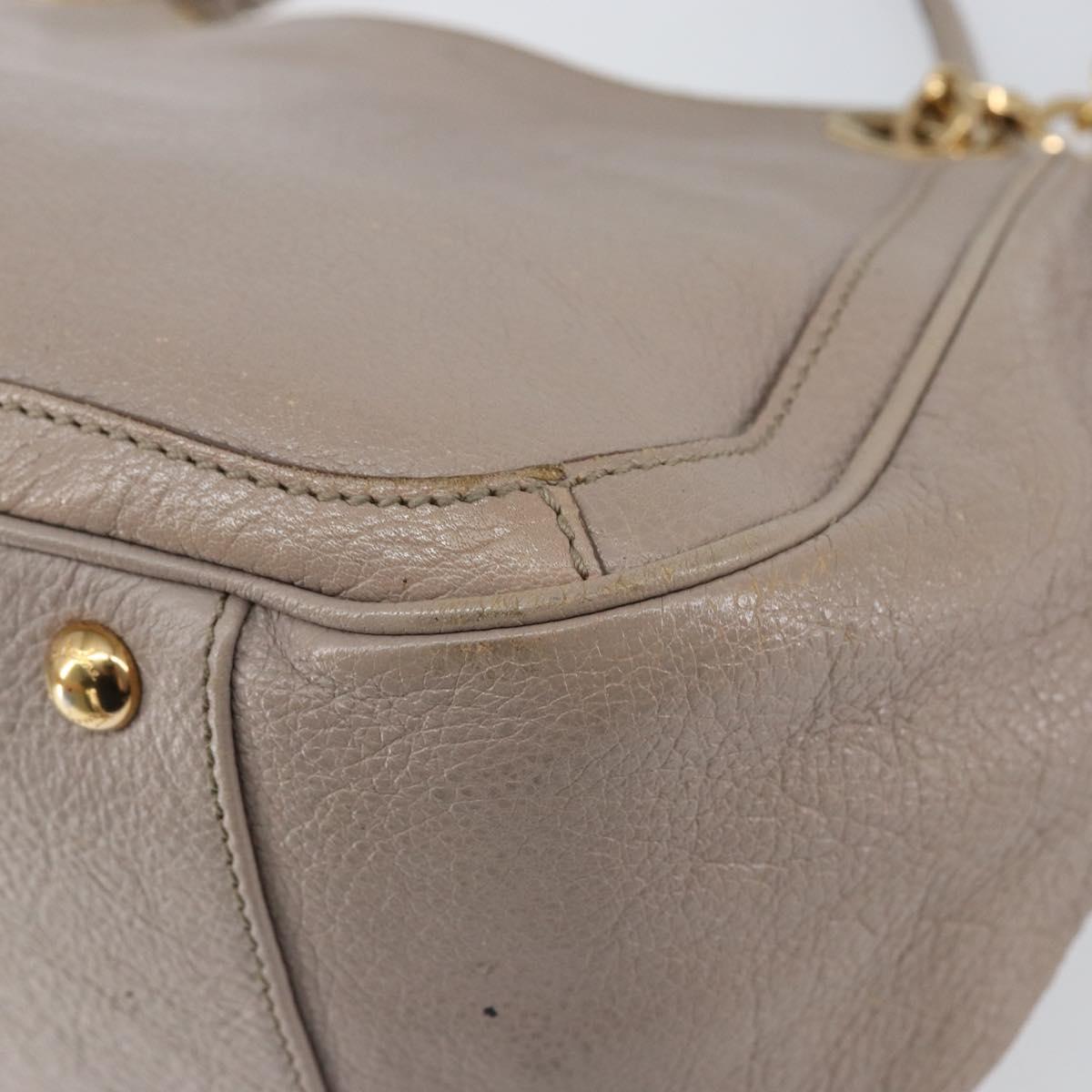 Salvatore Ferragamo Hand Bag Leather Pink Gold Auth 152388