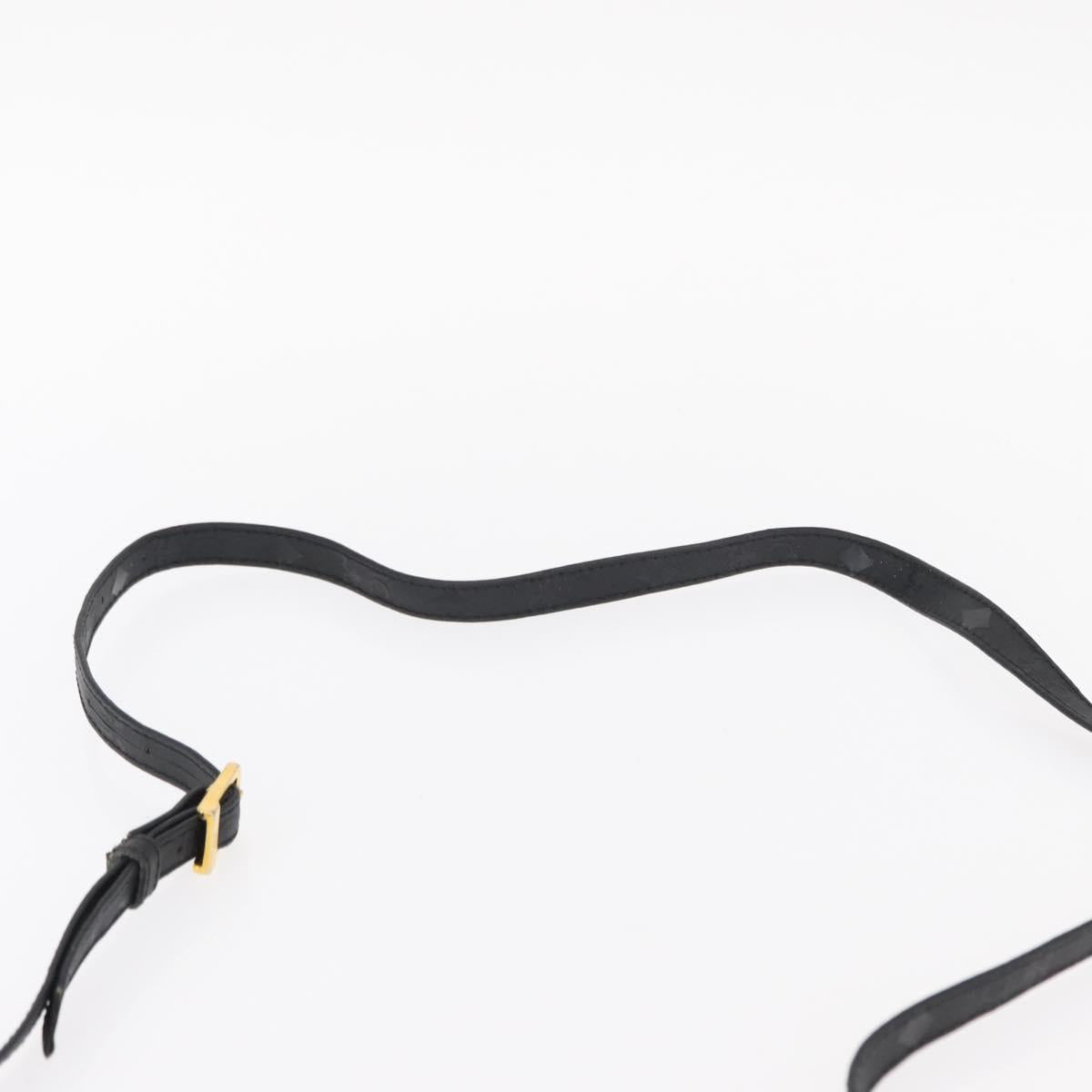 MCM Vicetos Logogram Hand Bag PVC 2way Black Gold Auth 152389