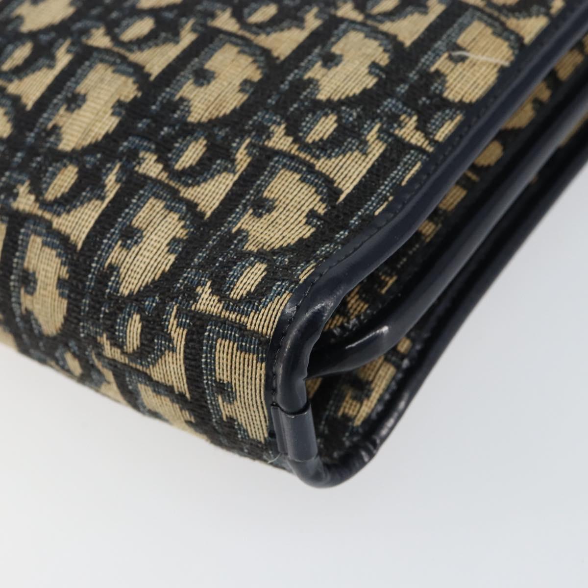 Christian Dior Trotter Canvas Hand Bag Navy Auth 152392