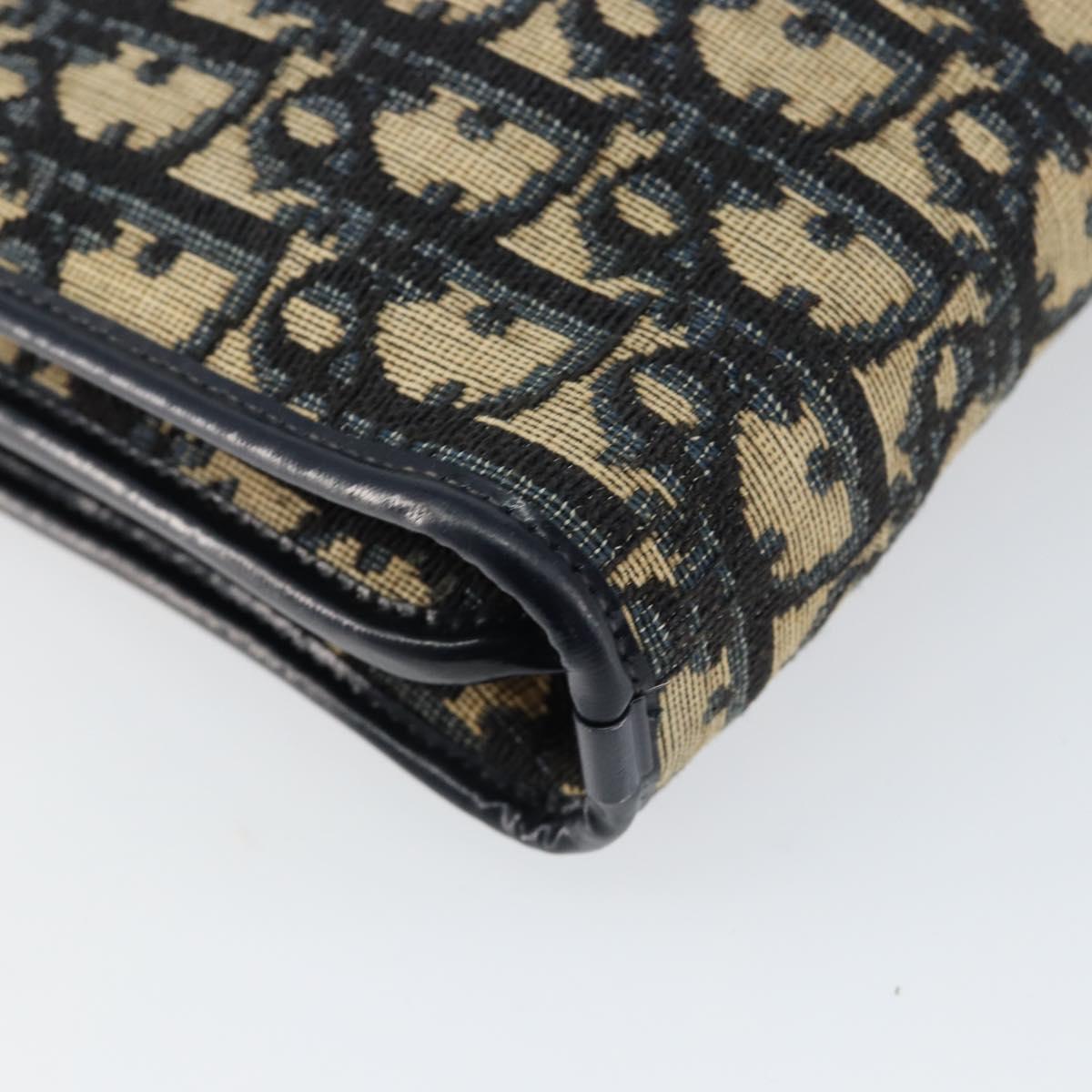 Christian Dior Trotter Canvas Hand Bag Navy Auth 152392