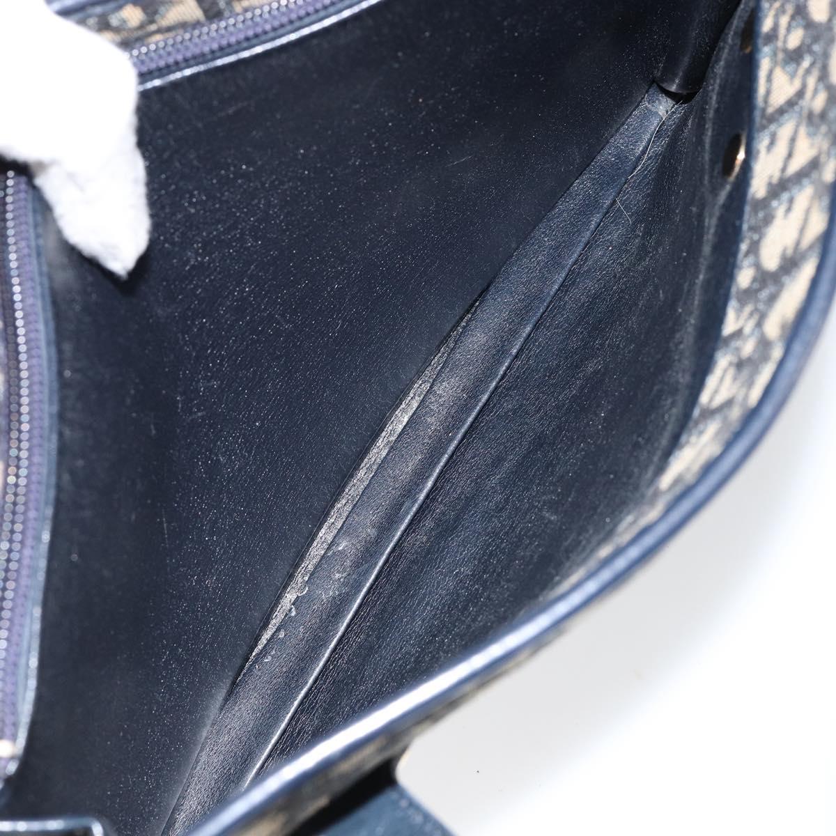 Christian Dior Trotter Canvas Hand Bag Navy Auth 152392
