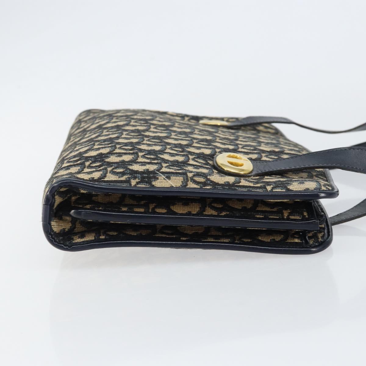 Christian Dior Trotter Canvas Hand Bag Navy Auth 152392