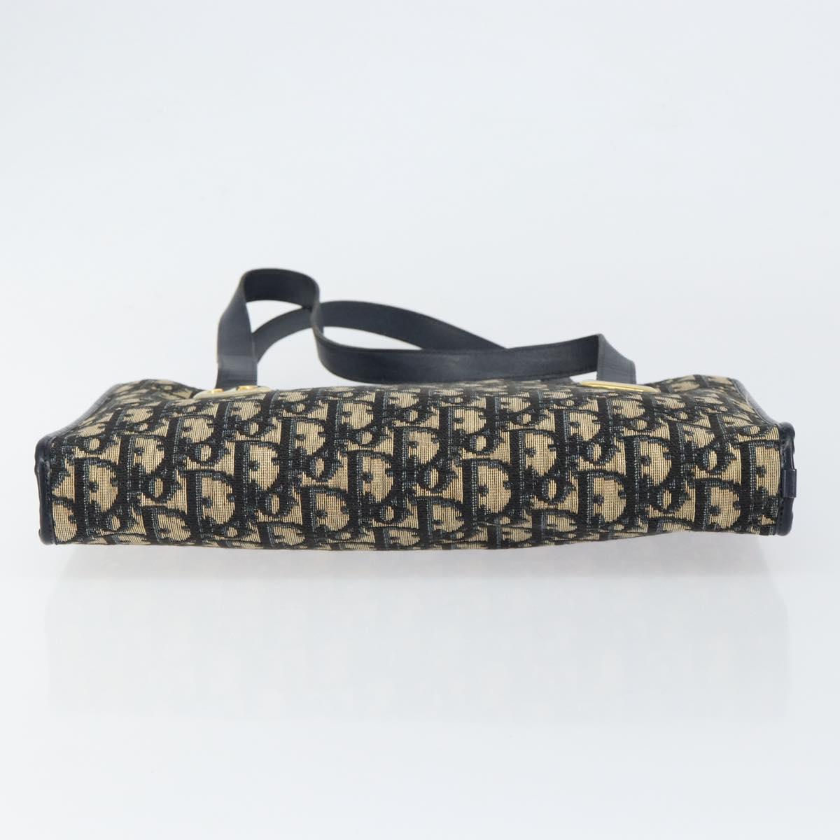 Christian Dior Trotter Canvas Hand Bag Navy Auth 152392