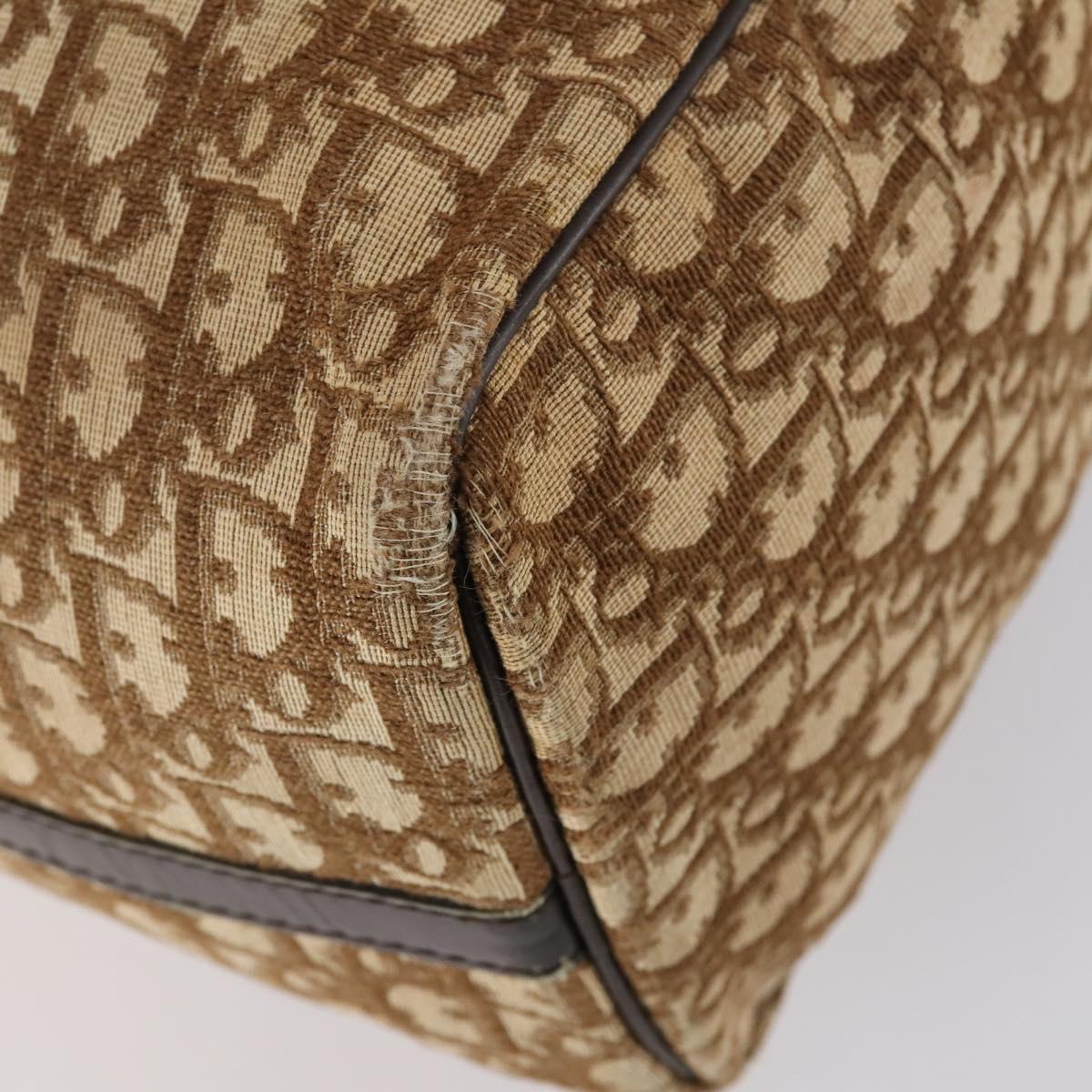 Christian Dior Trotter Canvas Boston Bag Brown Auth 152393
