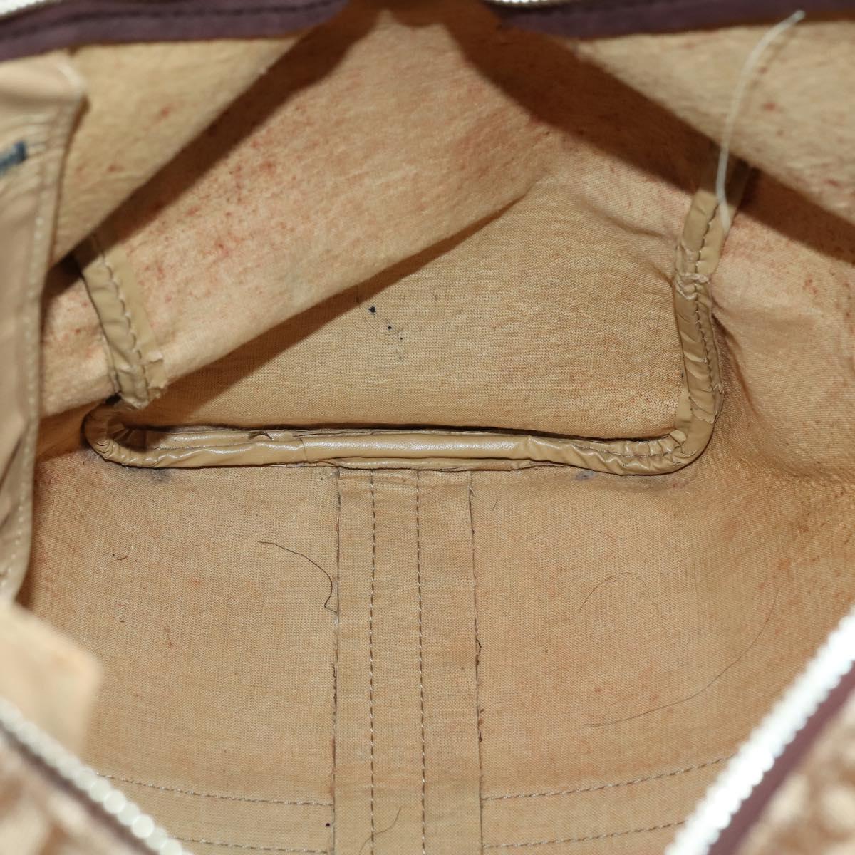 Christian Dior Trotter Canvas Boston Bag Brown Auth 152393