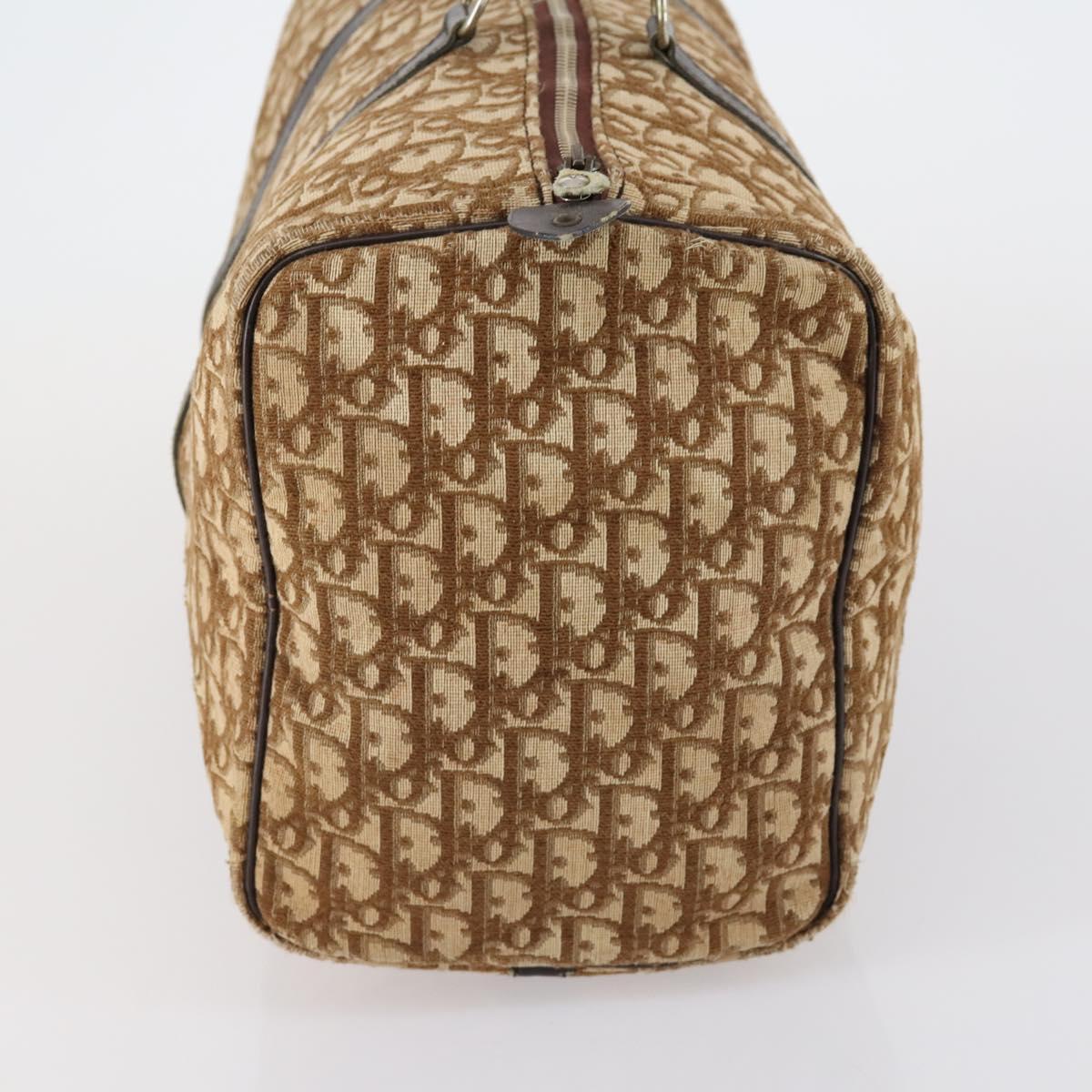 Christian Dior Trotter Canvas Boston Bag Brown Auth 152393