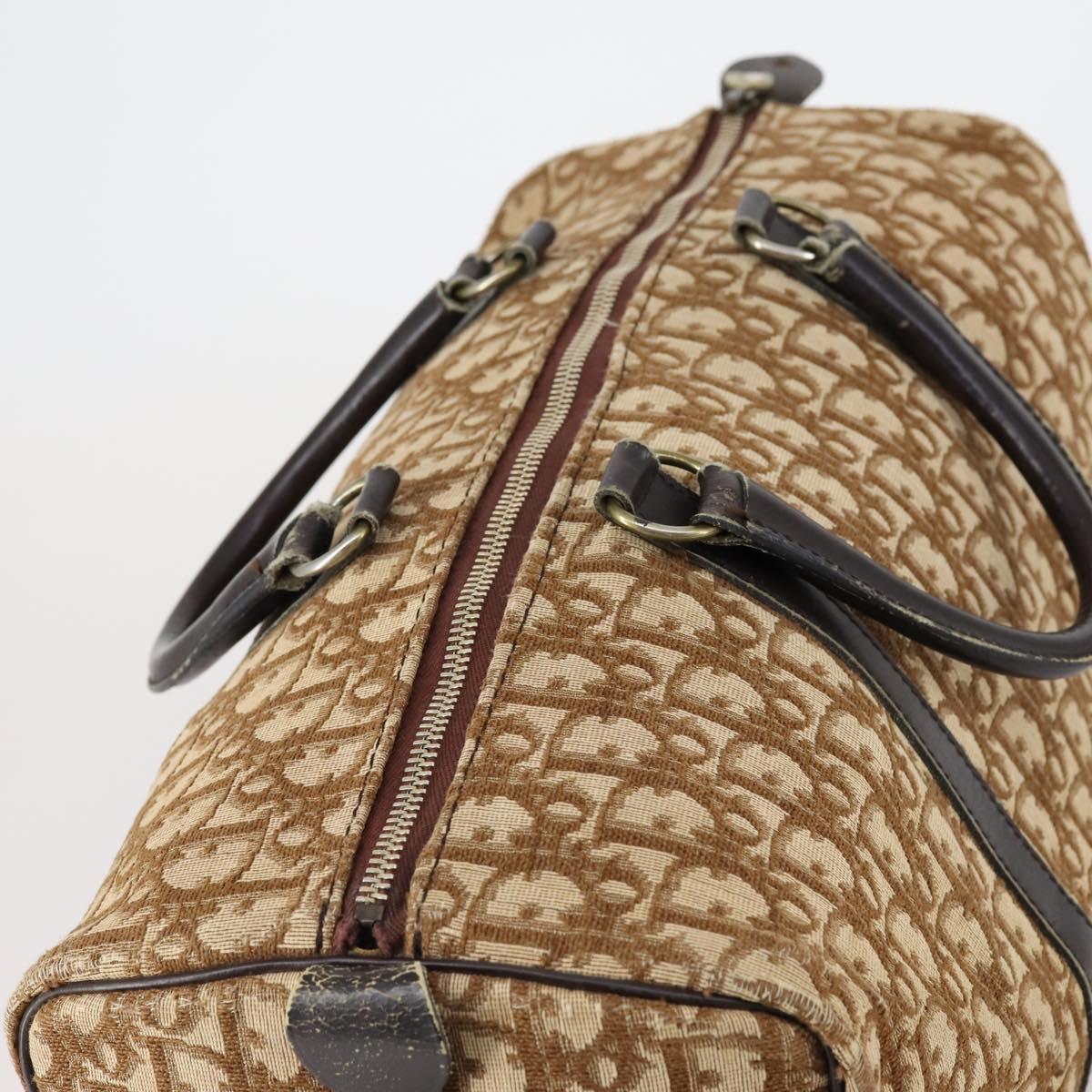Christian Dior Trotter Canvas Boston Bag Brown Auth 152393
