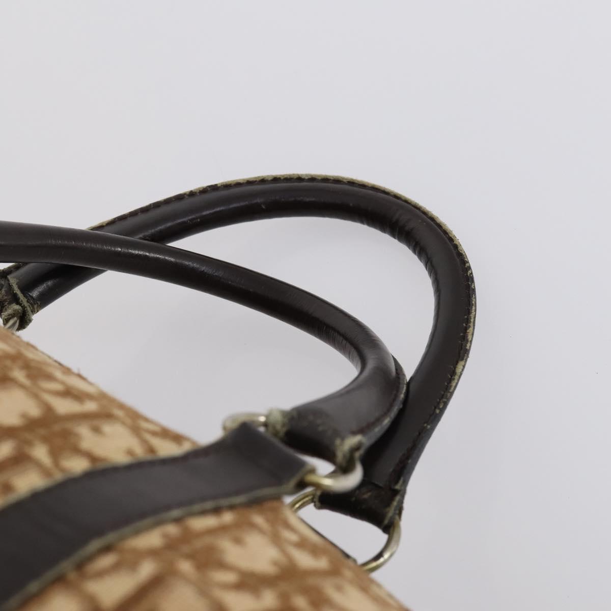 Christian Dior Trotter Canvas Boston Bag Brown Auth 152393