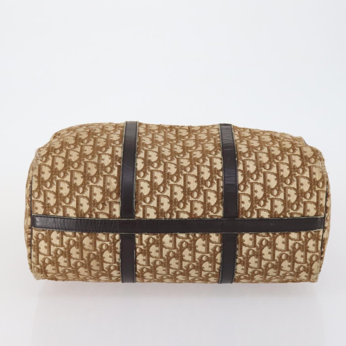 Christian Dior Trotter Canvas Boston Bag Brown Auth 152393