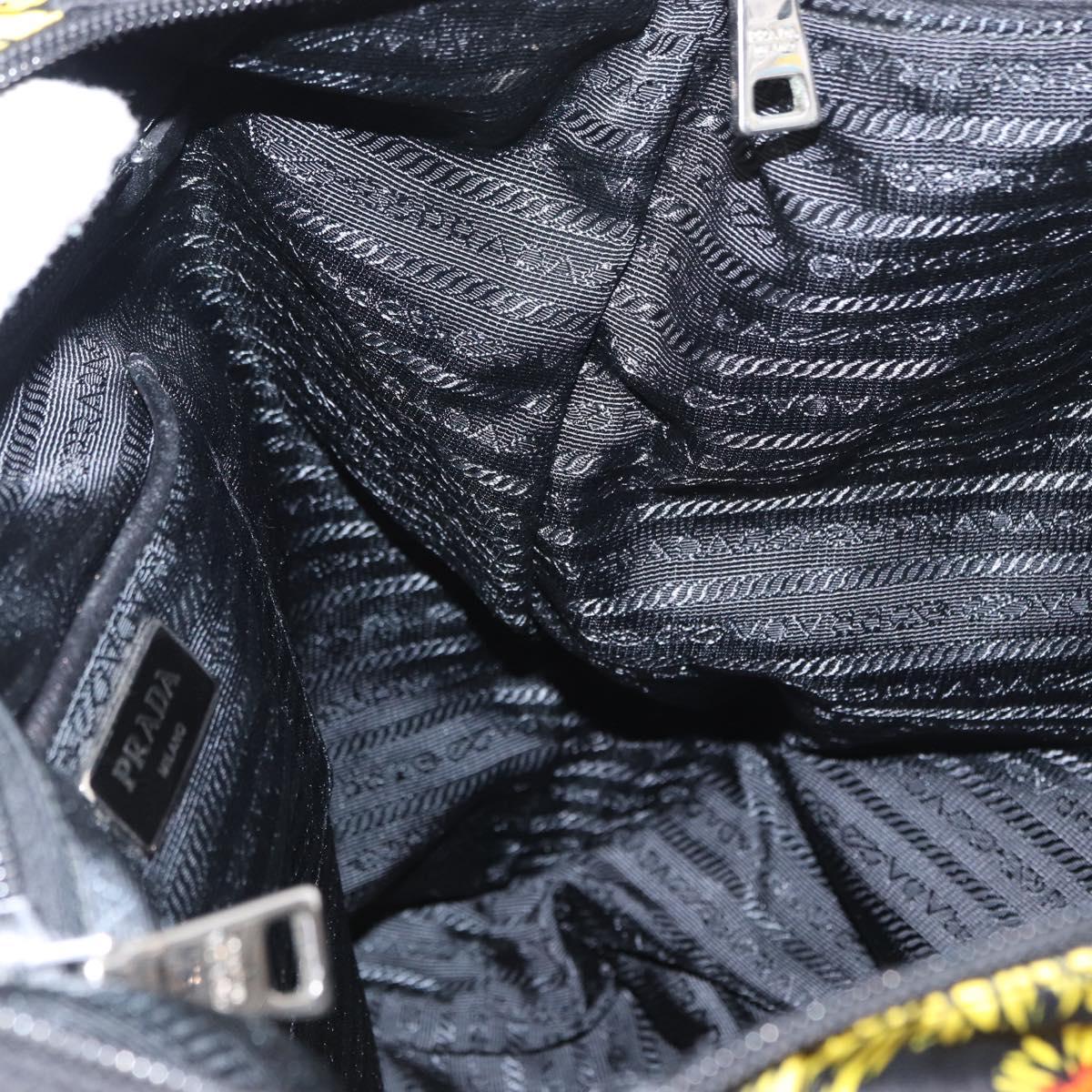 PRADA Tote Bag Nylon 2way Yellow Silver Auth 152402