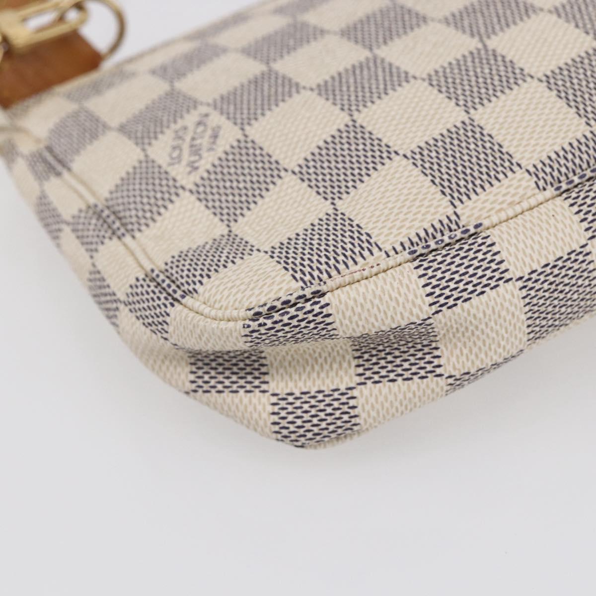 LOUIS VUITTON Damier Azur Pochette Accessoires Pouch N51986 LV Auth 152406V