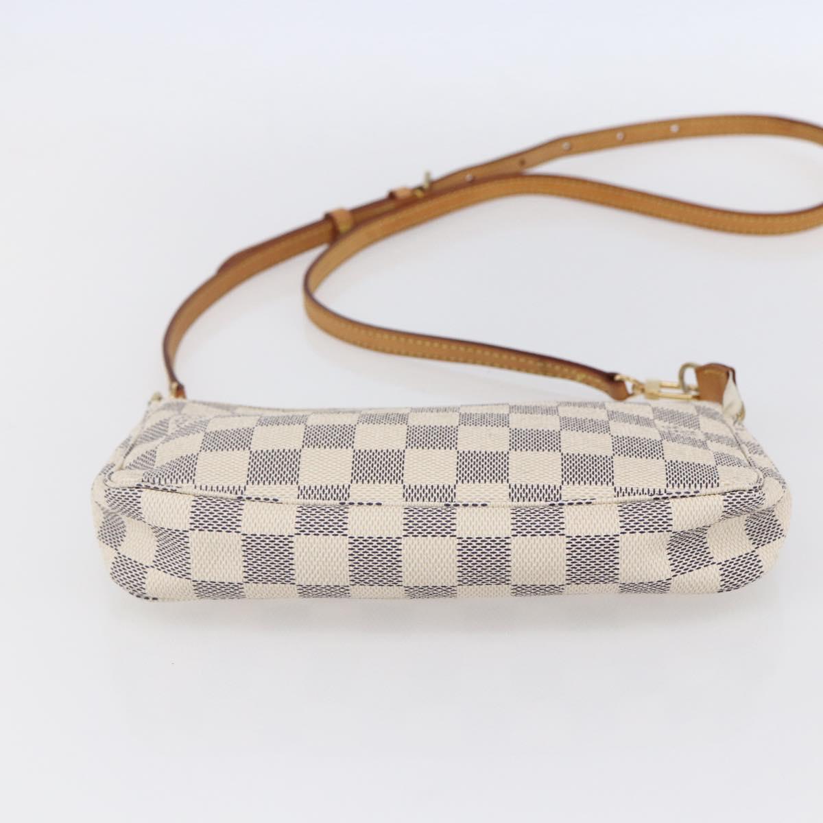 LOUIS VUITTON Damier Azur Pochette Accessoires Pouch N51986 LV Auth 152406V