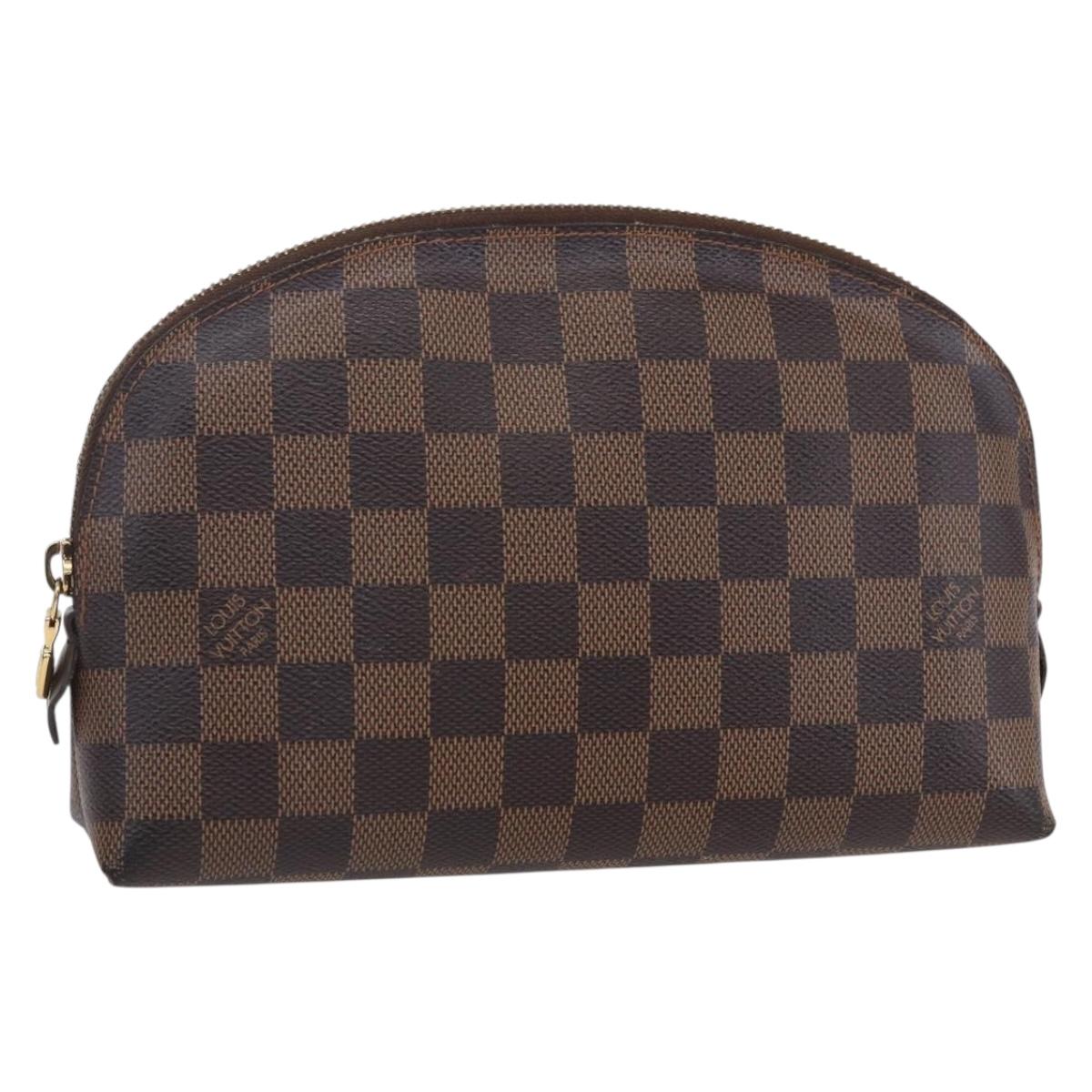 LOUIS VUITTON Damier Ebene Pochette Cosmetic GM Pouch N23345 LV Auth 152407