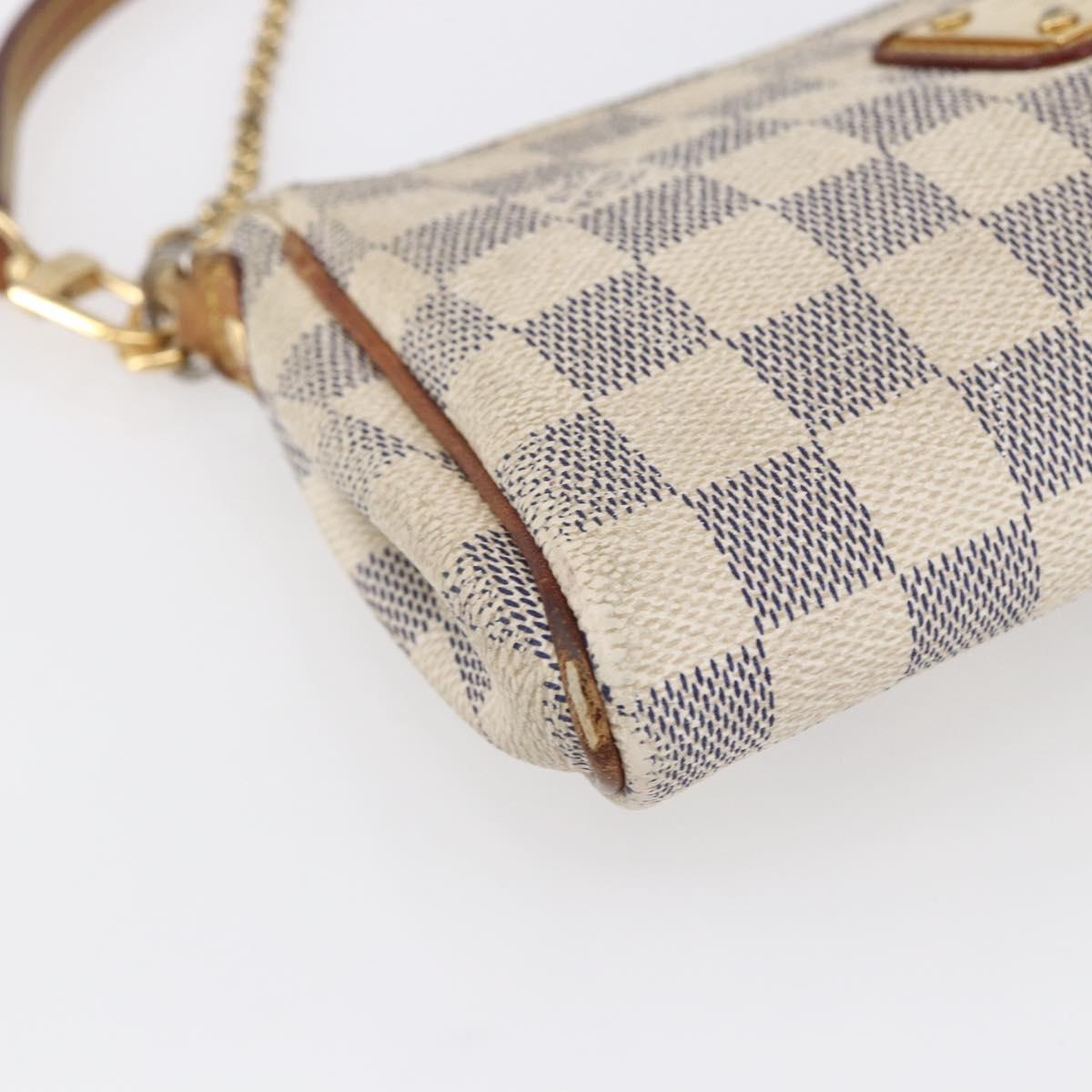 LOUIS VUITTON Damier Azur Eva Shoulder Bag 2way N55214 LV Auth 152408