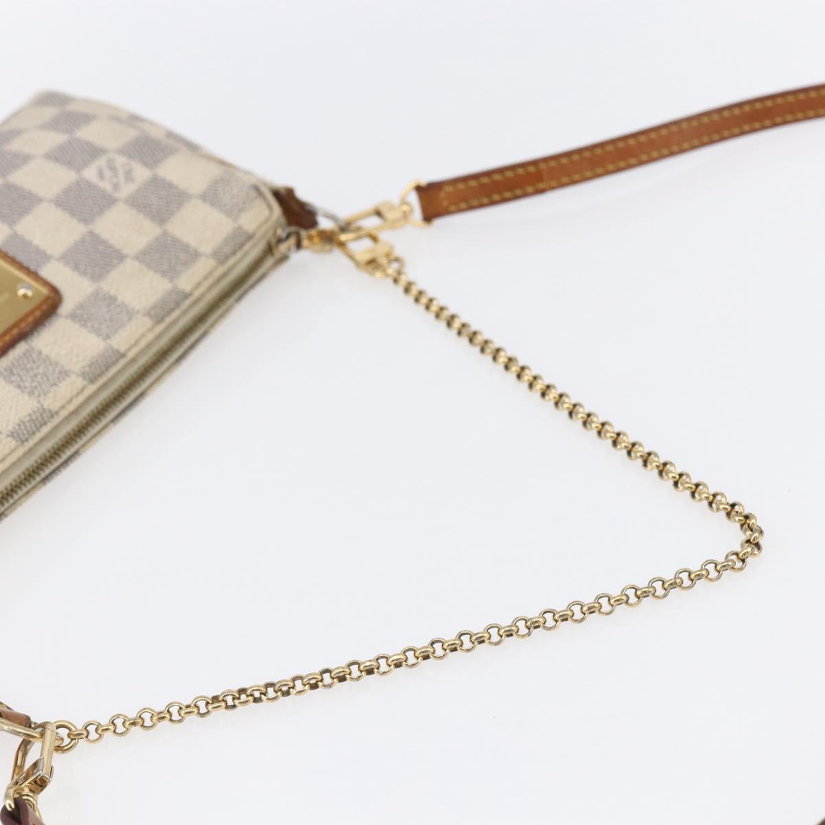 LOUIS VUITTON Damier Azur Eva Shoulder Bag 2way N55214 LV Auth 152408