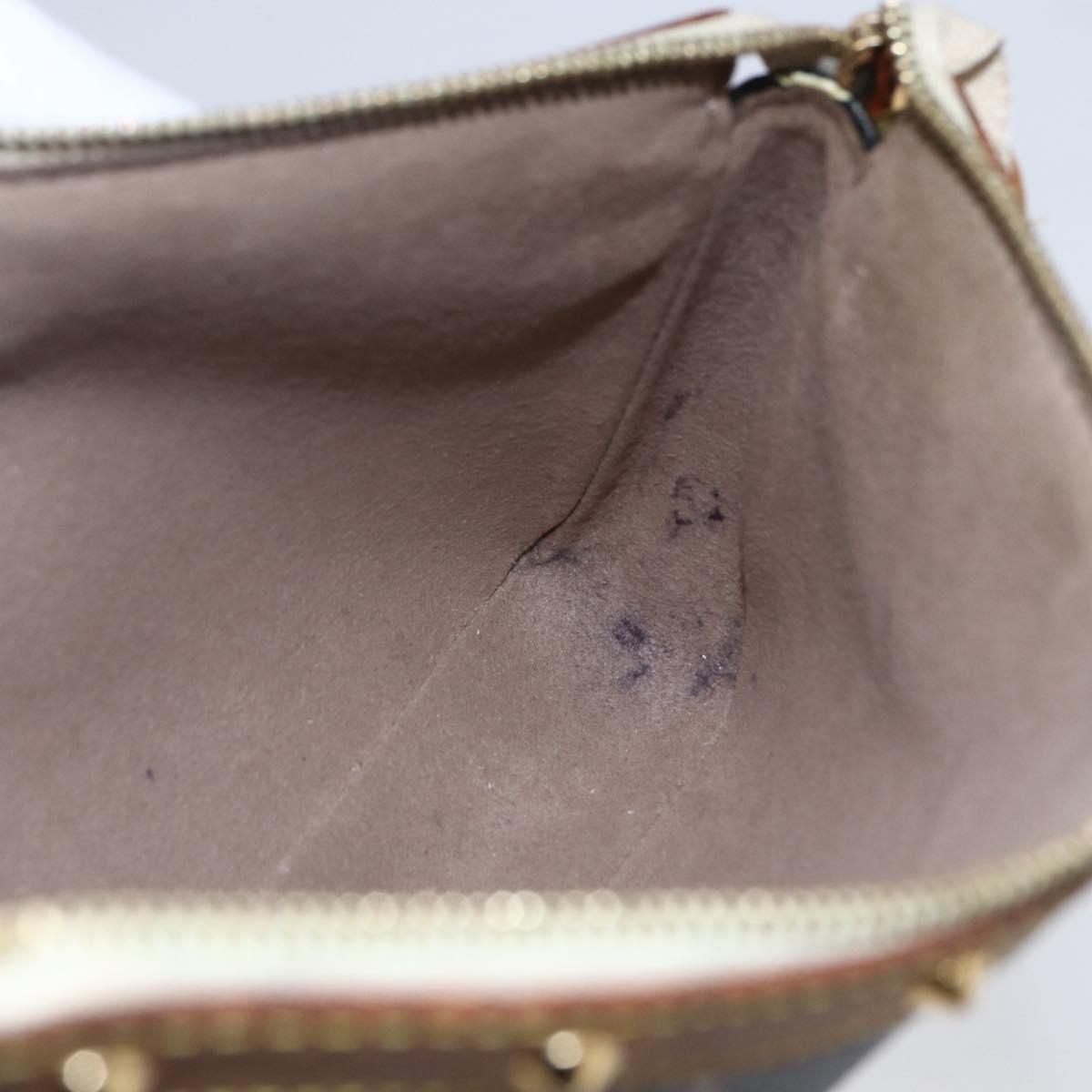 LOUIS VUITTON Multicolor Pochette Accessoires Pouch Black M92648 LV Auth 152410