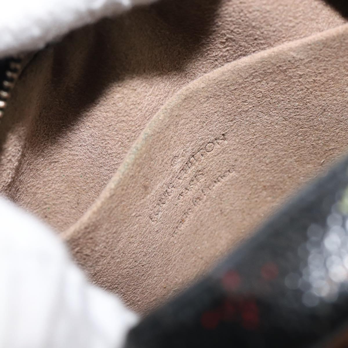 LOUIS VUITTON Monogram Multicolor Trousse Wapity Pouch Black M58034 Auth 152411