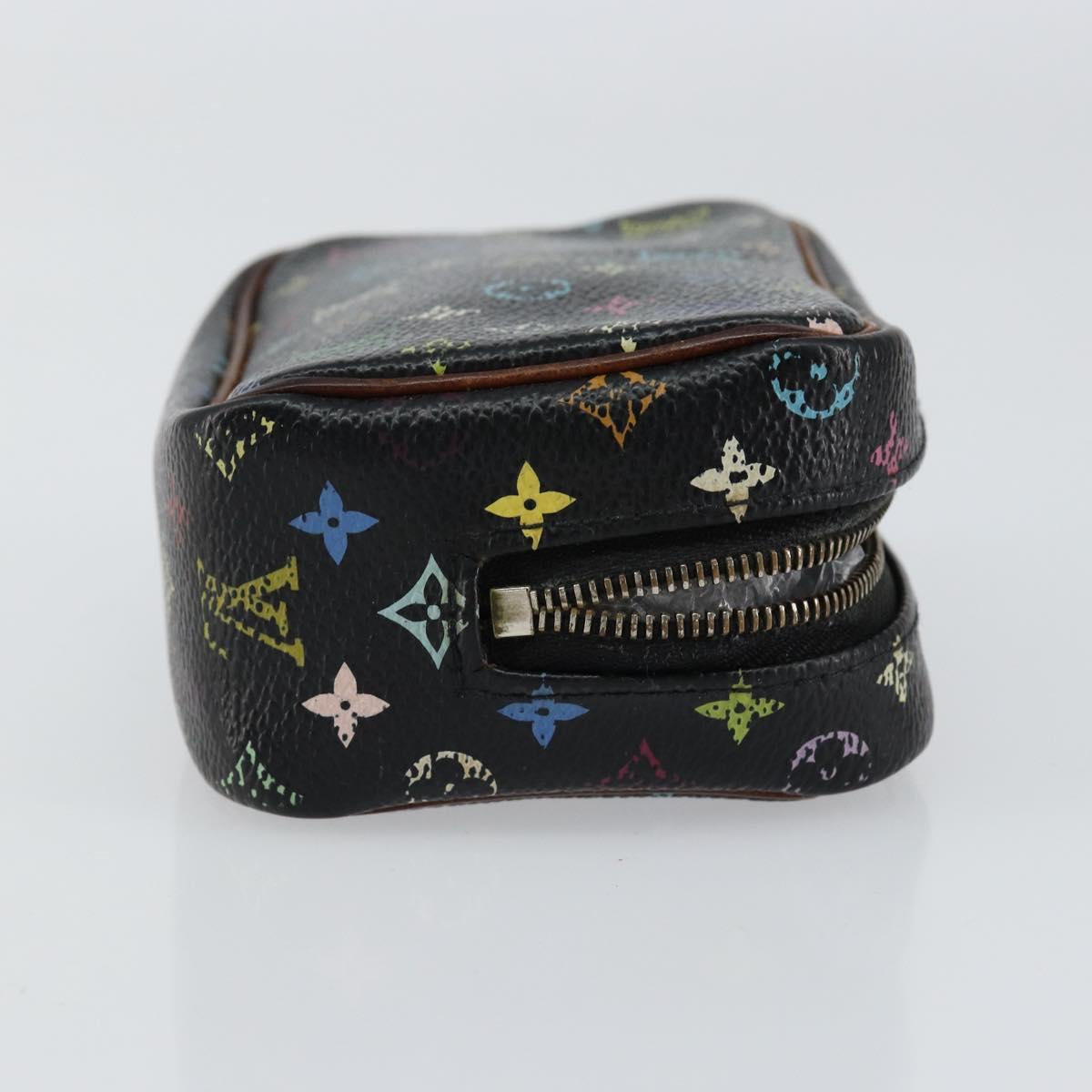 LOUIS VUITTON Monogram Multicolor Trousse Wapity Pouch Black M58034 Auth 152411