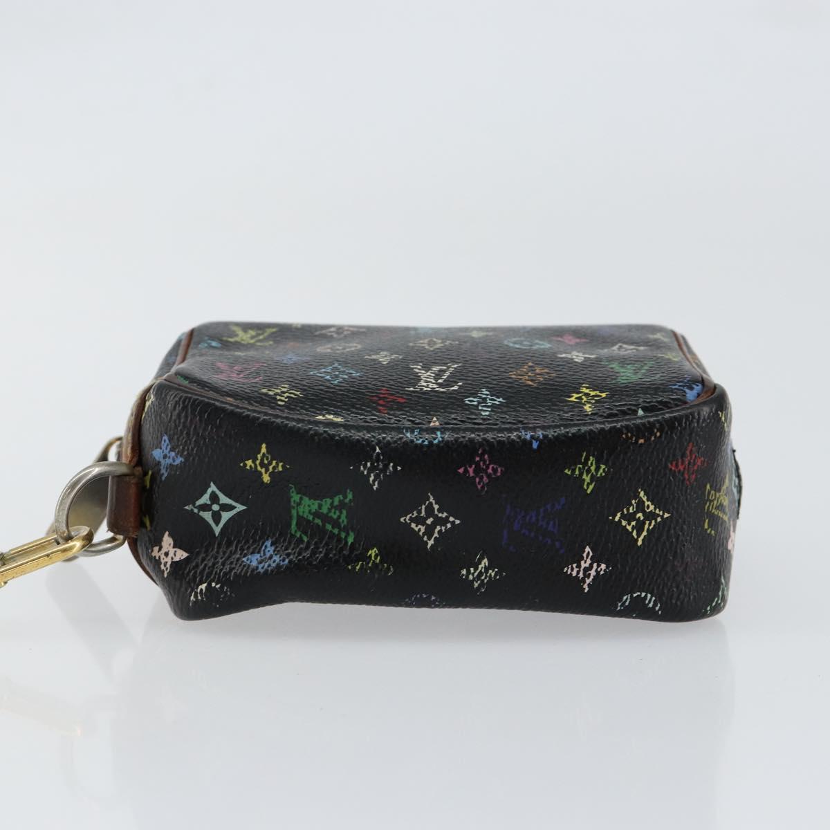 LOUIS VUITTON Monogram Multicolor Trousse Wapity Pouch Black M58034 Auth 152411