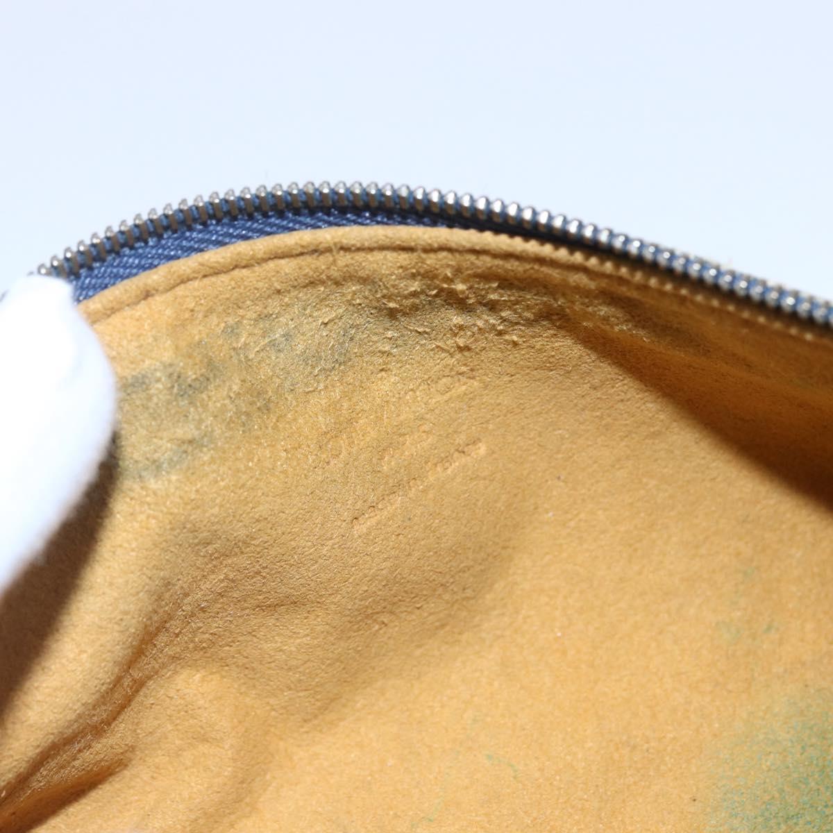 LOUIS VUITTON Monogram Denim Trousse Speedy GM Pouch Blue M95081 LV Auth 152415