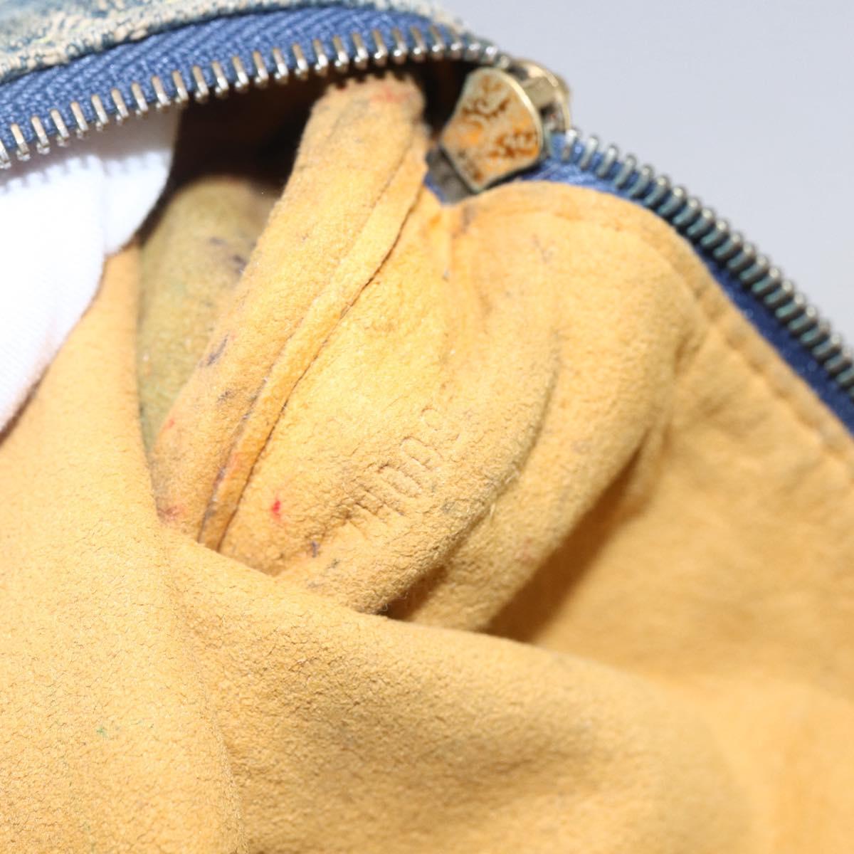 LOUIS VUITTON Monogram Denim Trousse Speedy GM Pouch Blue M95081 LV Auth 152415