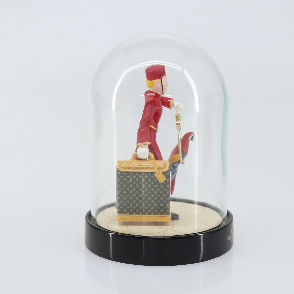 LOUIS VUITTON Snow Globe Pageboy Clear Red LV Auth 152416