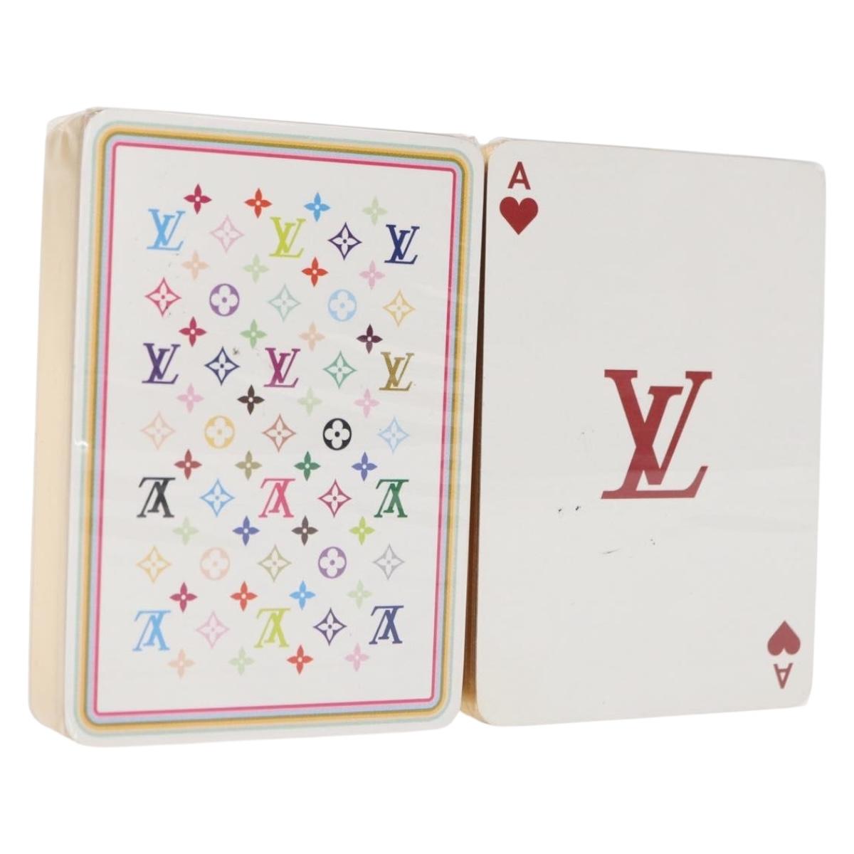 LOUIS VUITTON Monogram Multicolor Playing Cards Black White LV Auth 152420A