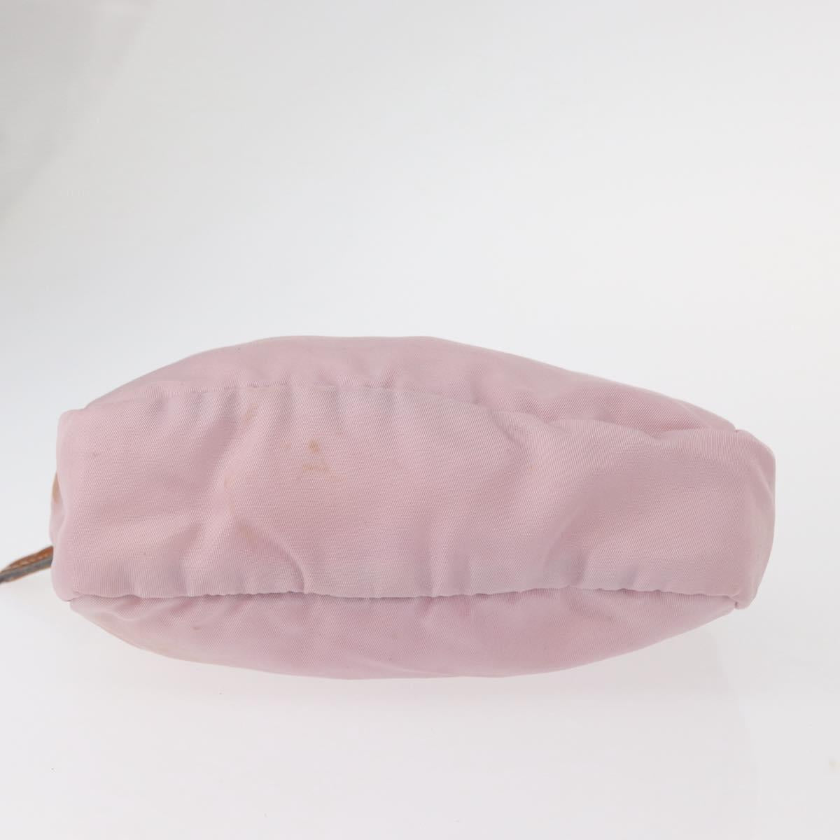 PRADA Pouch Nylon Canvas 3 Set Black Pink khaki Auth 152422