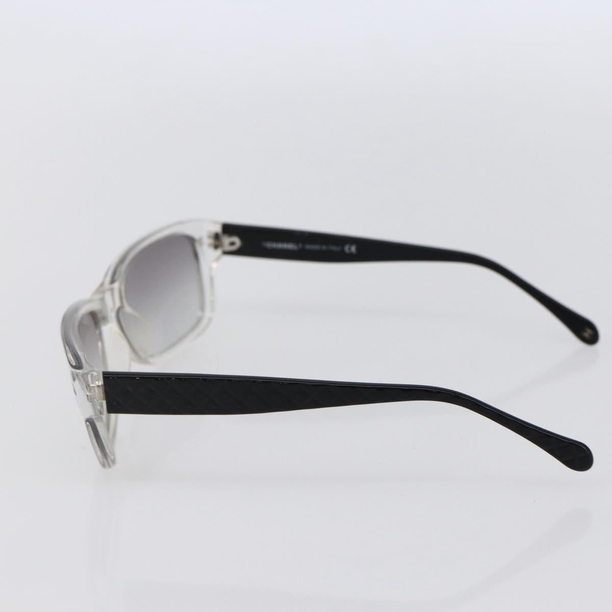 CHANEL Sunglasses plastic Black CC Auth 152424