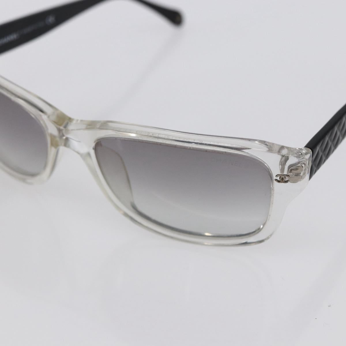 CHANEL Sunglasses plastic Black CC Auth 152424