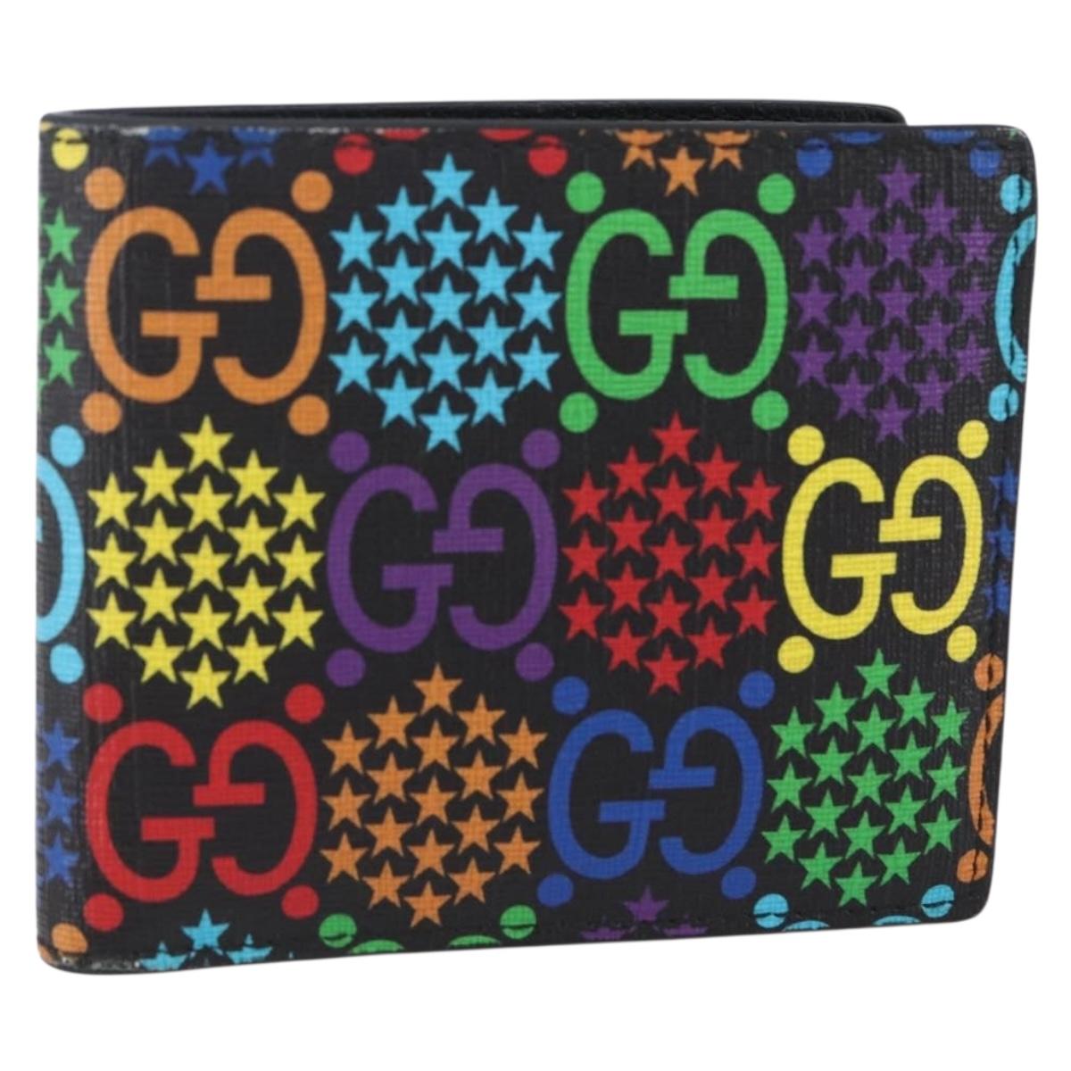 GUCCI GG Psychedelic Wallet Multicolor 601089 Auth 152426M